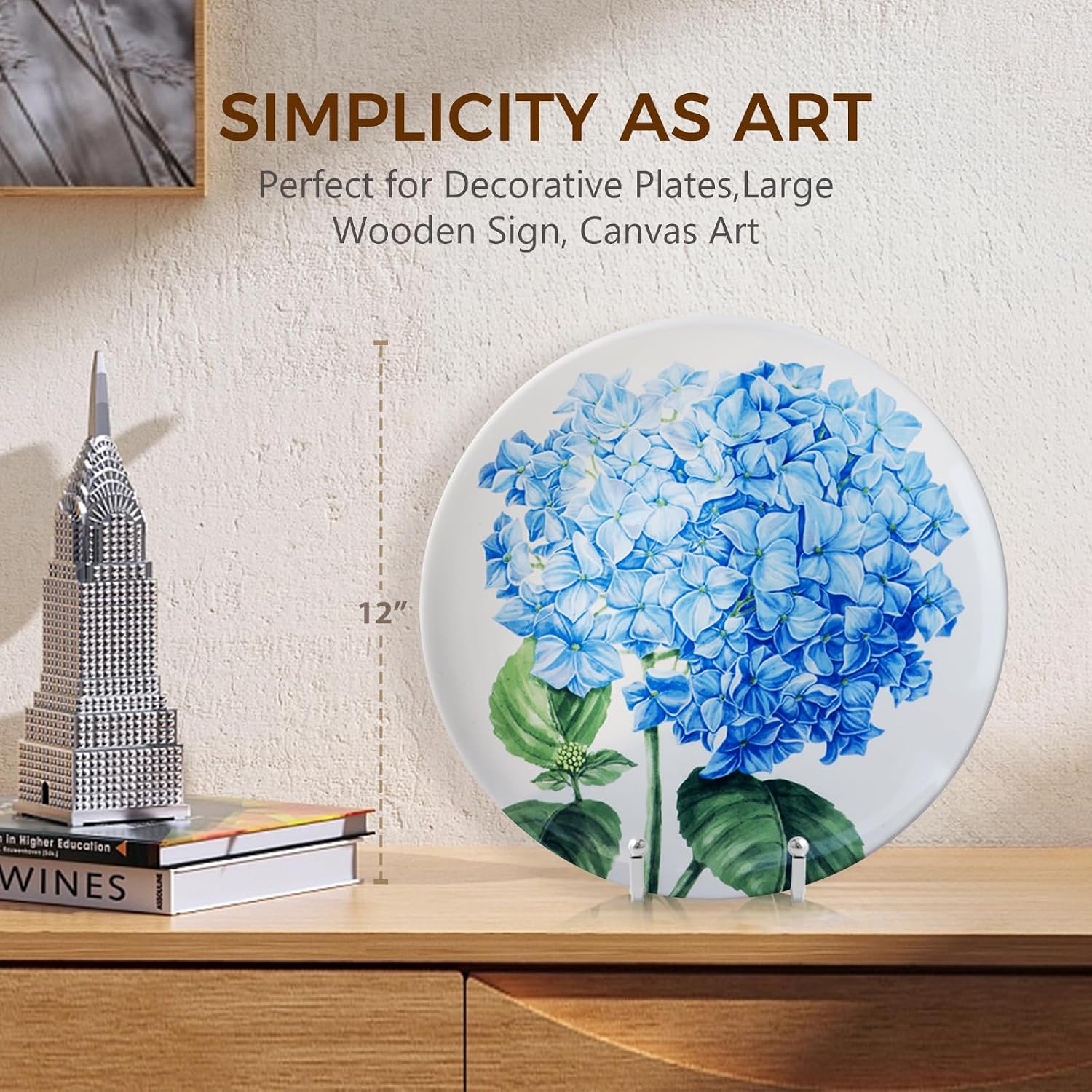 Metal Plate Stands for Display / Silver / 8 Inch
