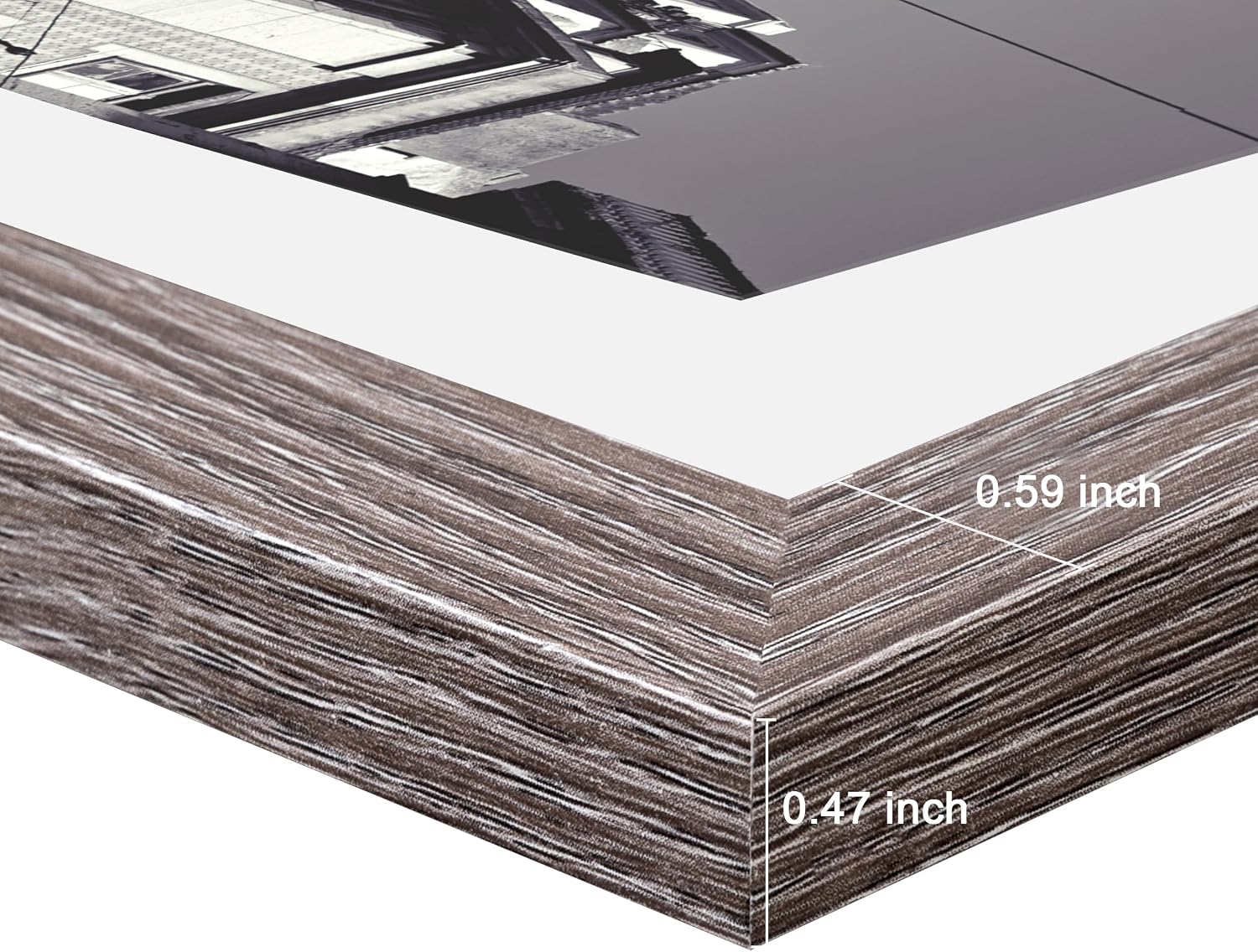 eletecpro 8x10 Picture Frames, Acrylic Cover, Weathered Grey, Set of 10 | Display Photo 5x7 with Mat or 8x10 without