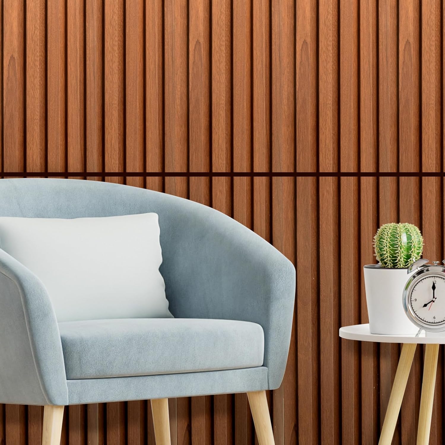 WPC Wainscoting Panels / 48" * 6 / Teak / 48 x 6 / Set of 16