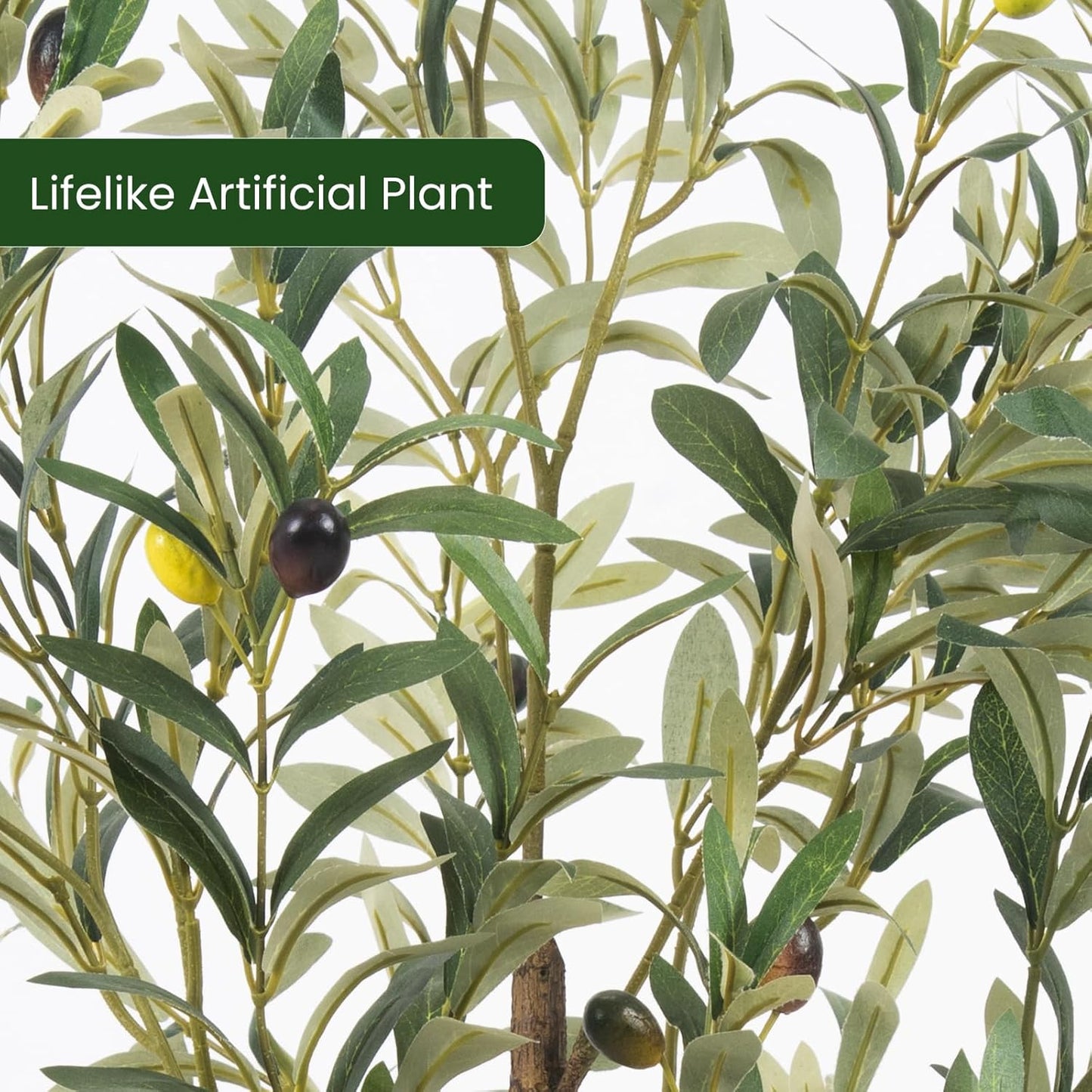 Artificial Fake Olive Tree Tall Faux Silk Olive Tree / 4ft / 4 Inch / Set of 2