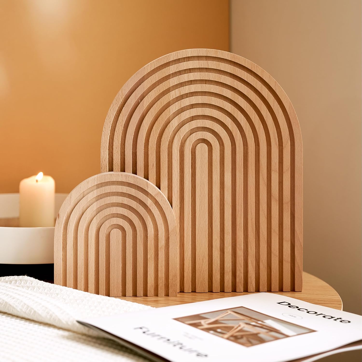 Wood Rainbow Arch / Modern Boho Room Decor