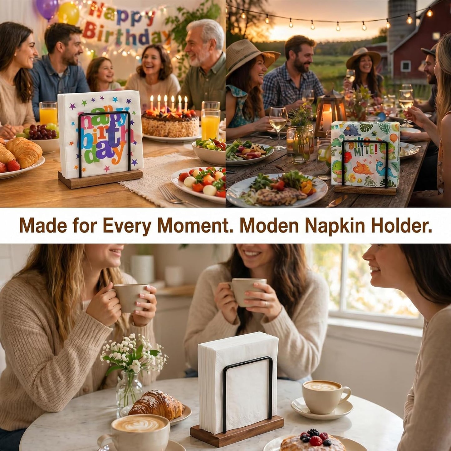 Wooden Napkin Holder / Wood Napkin Holders for Paper Napkins
