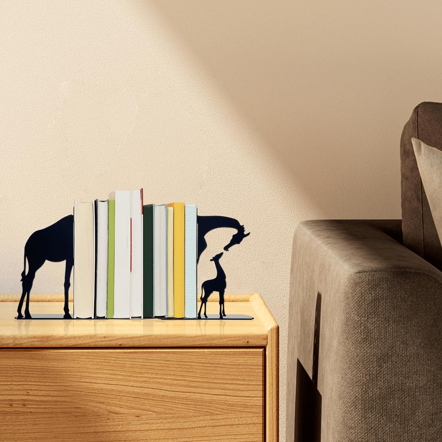 Decorative Giraffe Bookends / Intricate Design Giraffe Gifts for Book Lovers and Animal