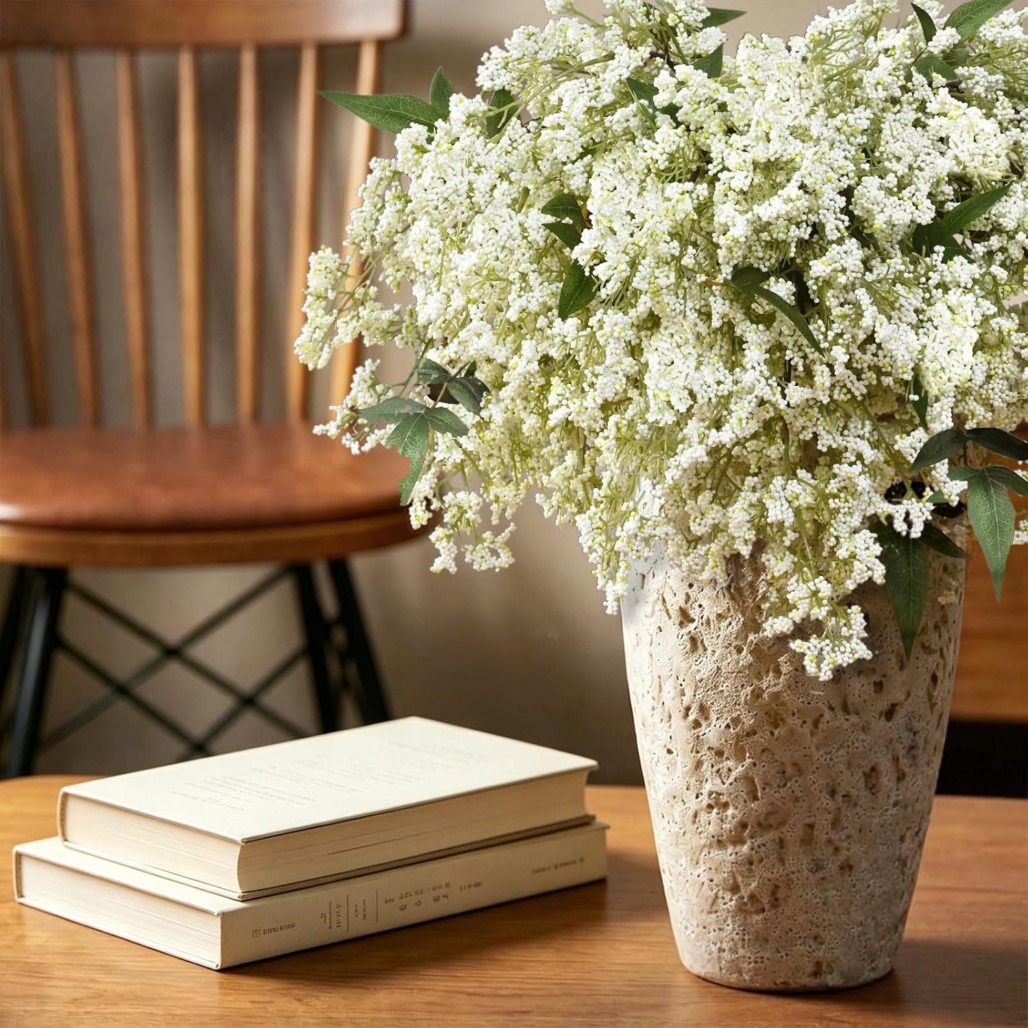 Faux Berry Stems for Vase / White / 43in / Set of 3
