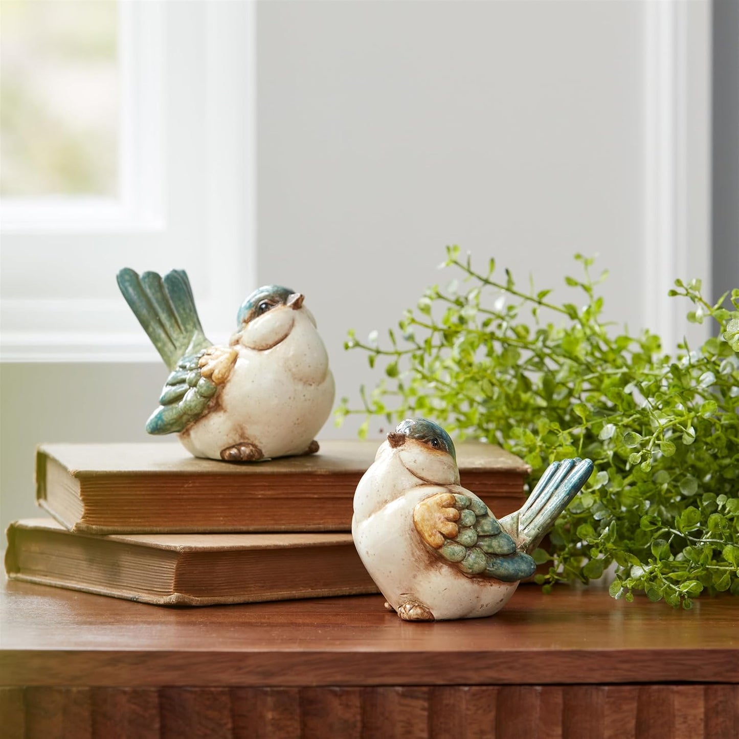 Rustic Farmhouse Style Songbird Statues / Set of 2