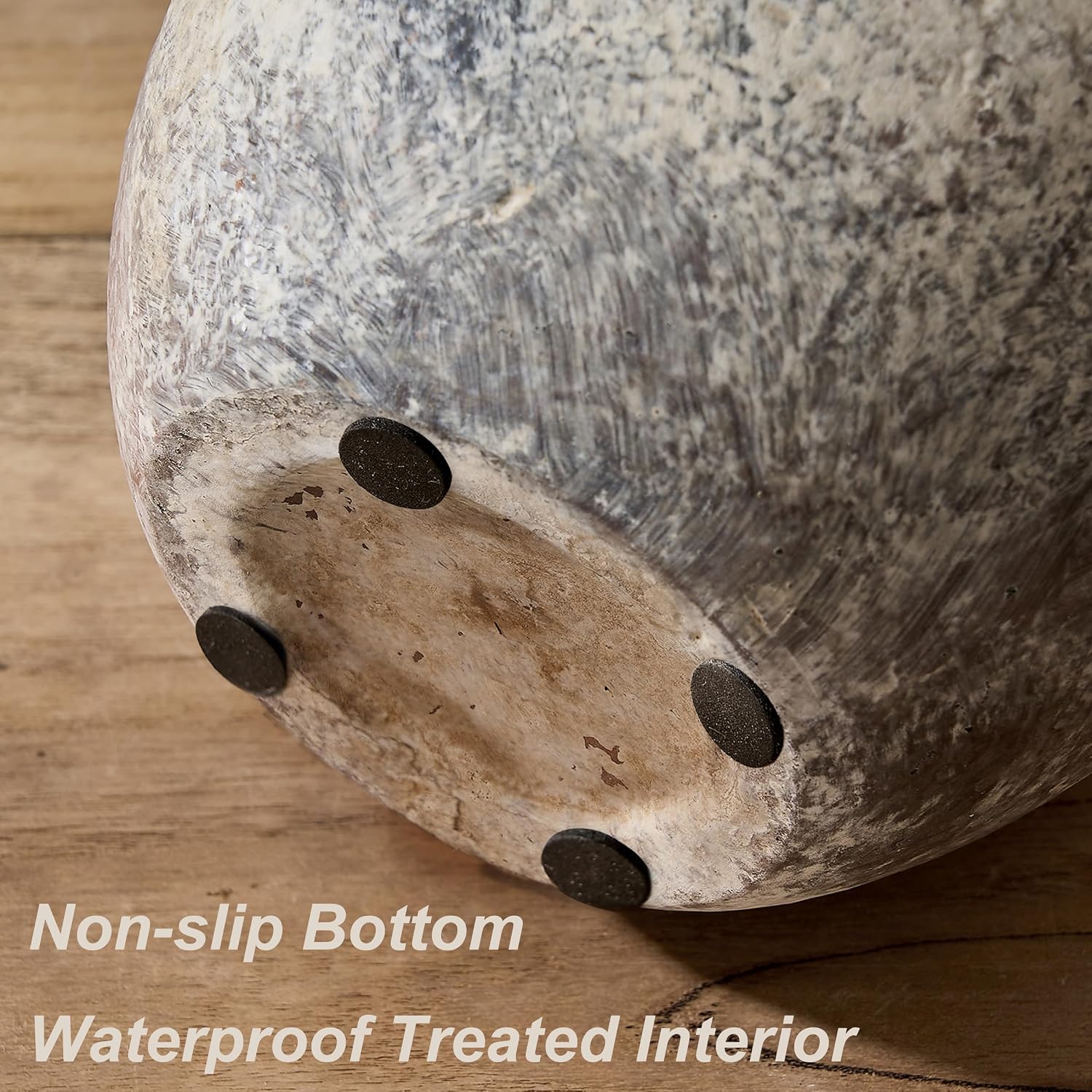 Rustic Vase / Farmhouse Ceramic Vase Boho Decor Decorative Vase / Gray- 5.6 / 5.6 Inch