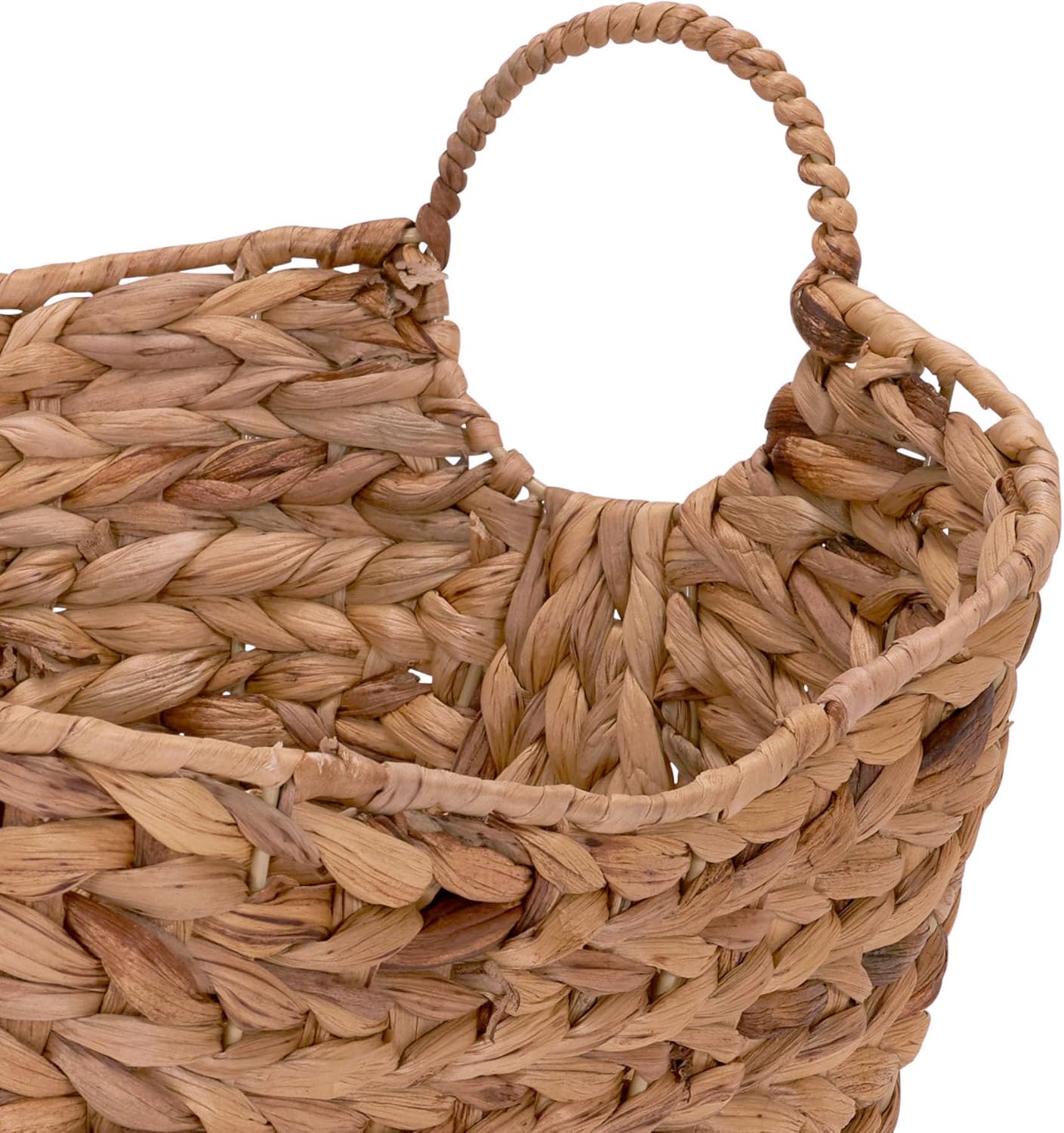 ML-4002 Tall Water Hyacinth Wicker Basket / Natural Hyacinth