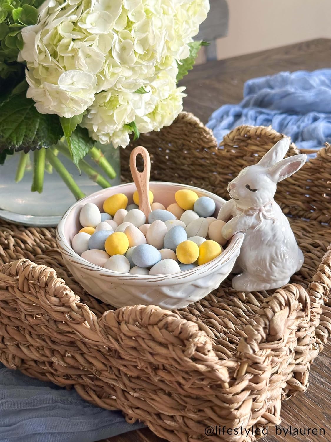 Nested Scallop Woven Trays Set / Small / 21.63 x 15.75