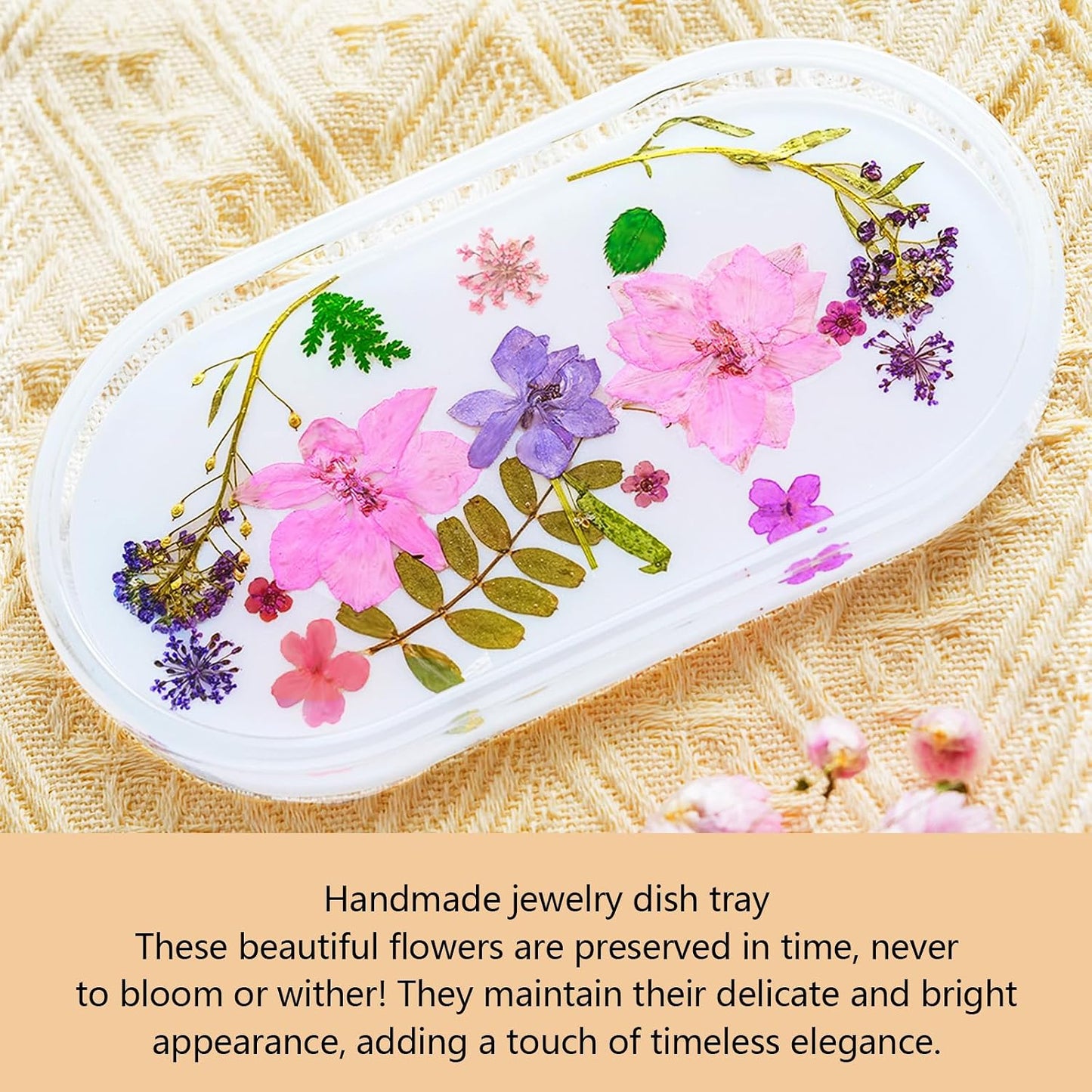 Jewelry Ring Trinket Dish ：Gift for Bride Wedding Engagement Mother Best Friend / White