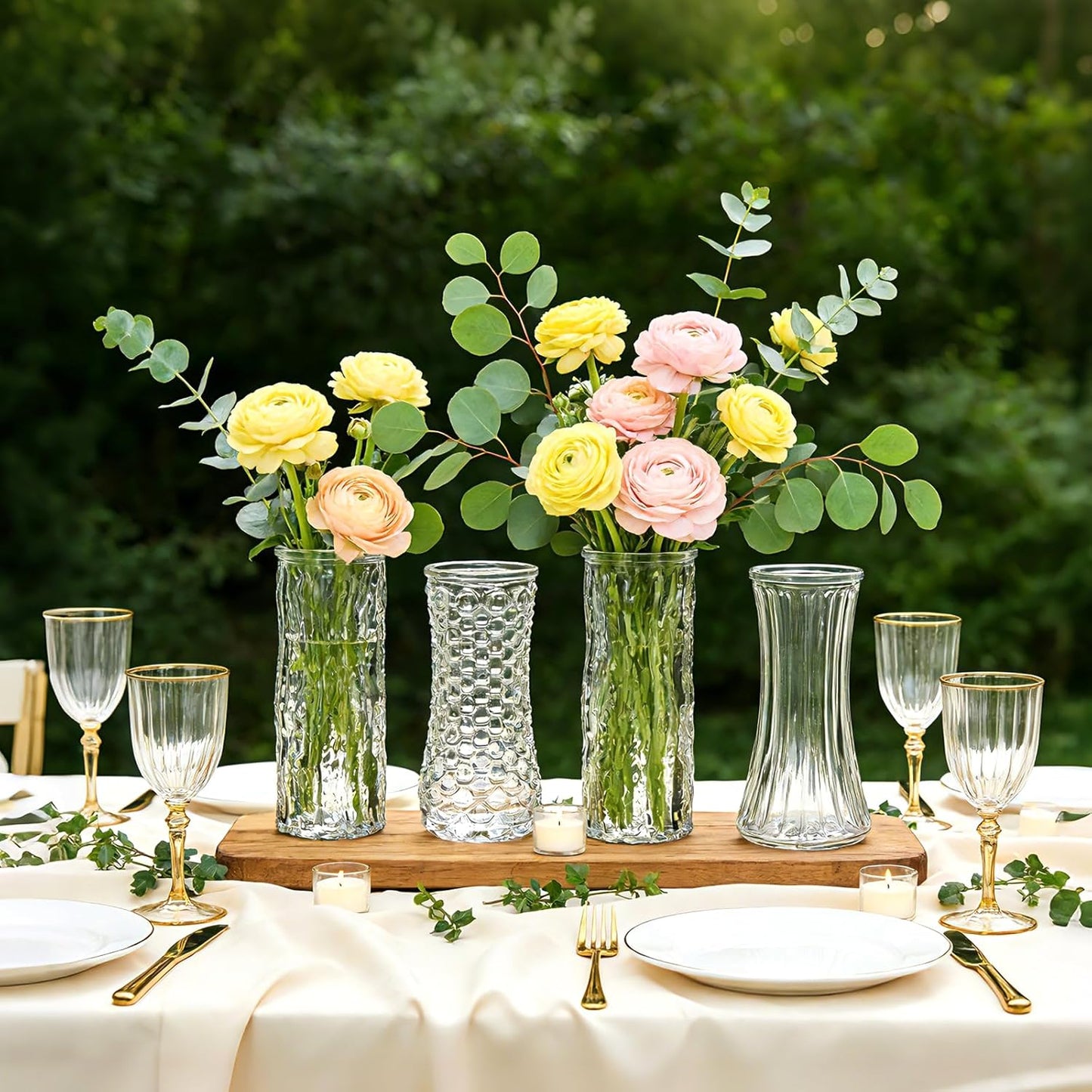 Mini Glass Bud Vases / Clear / Set of 24
