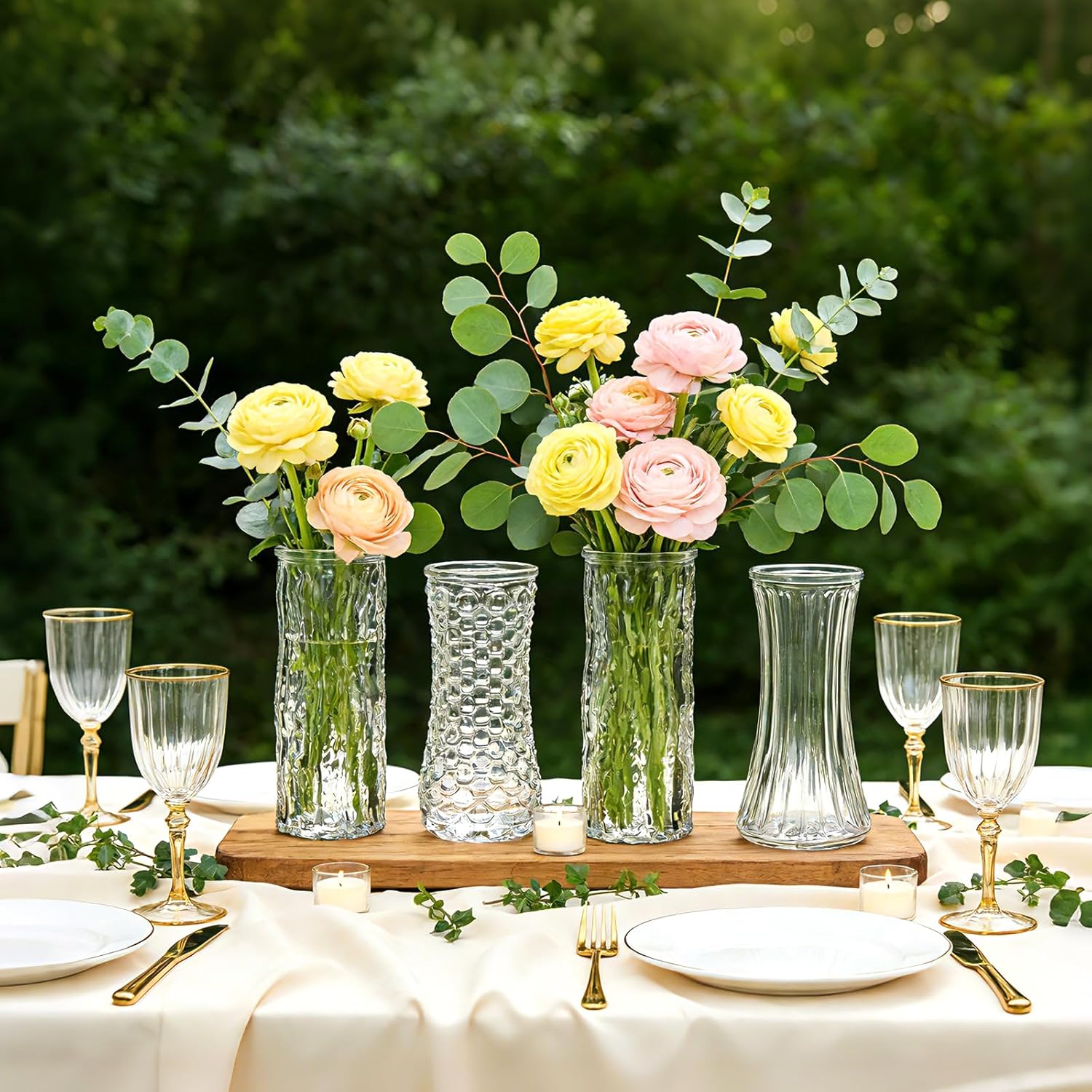 Mini Glass Bud Vases / Clear / Set of 24