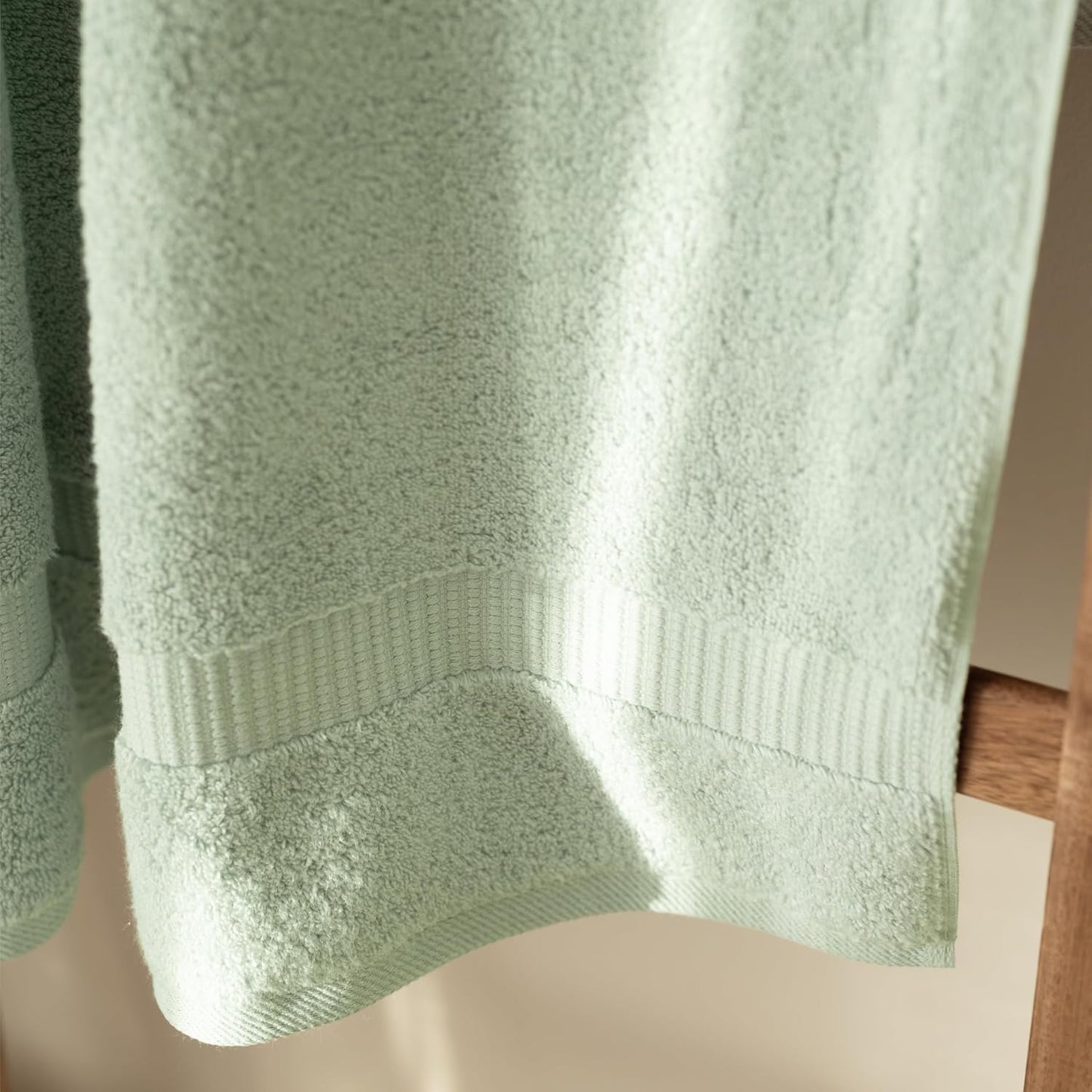 SALBAKOS 6-Piece 100% Turkish Cotton Hand Towels, 16x30 inch, Seafoam Green | Large Size Thick Super Soft Highly