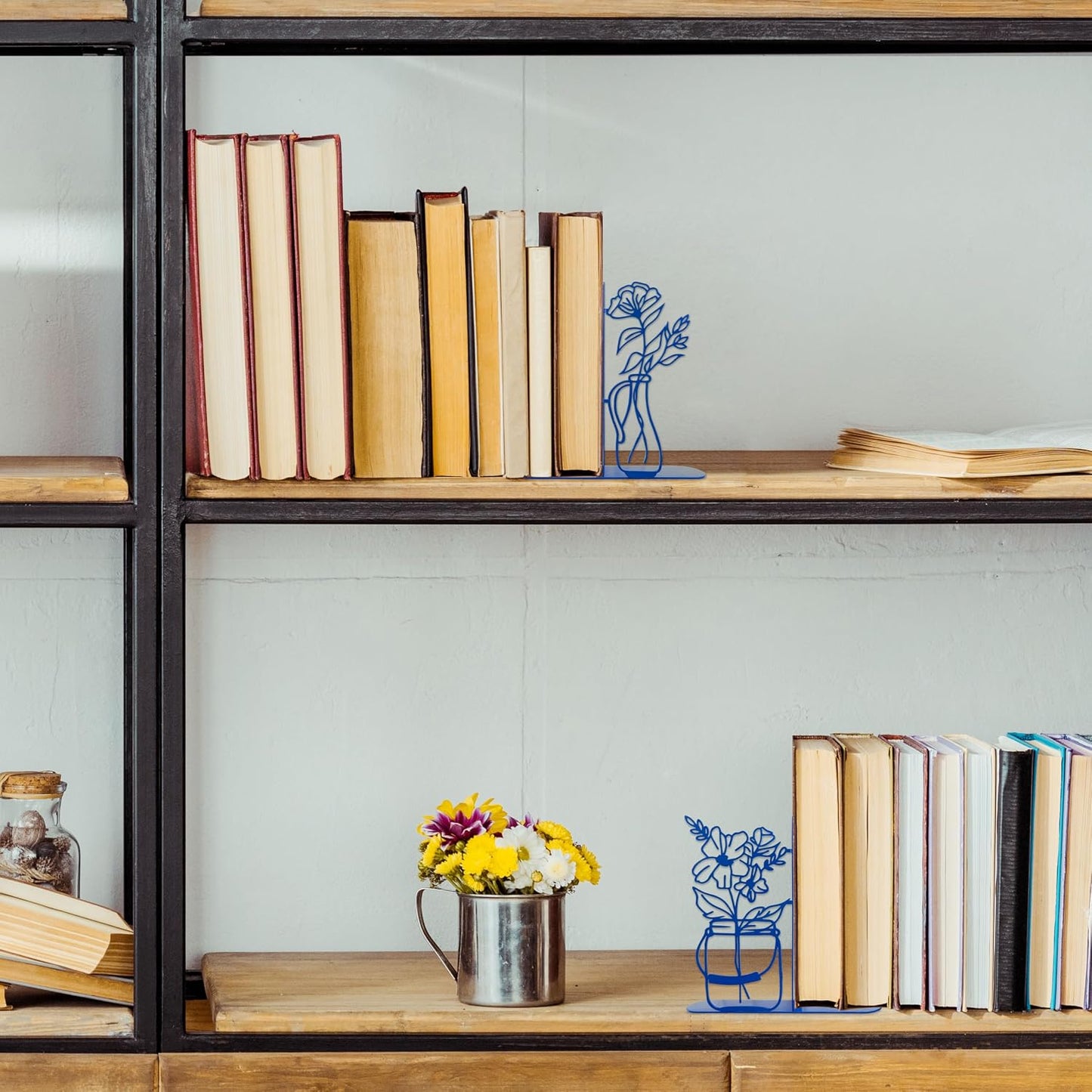 Metal Decorative BookEnds / Blue