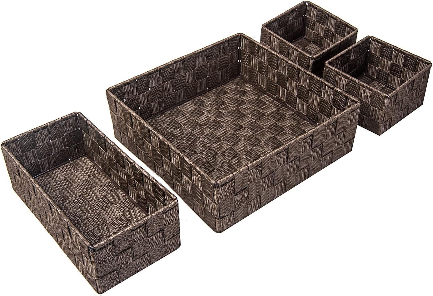 Woven Storage Baskets for Organizing / Brown
