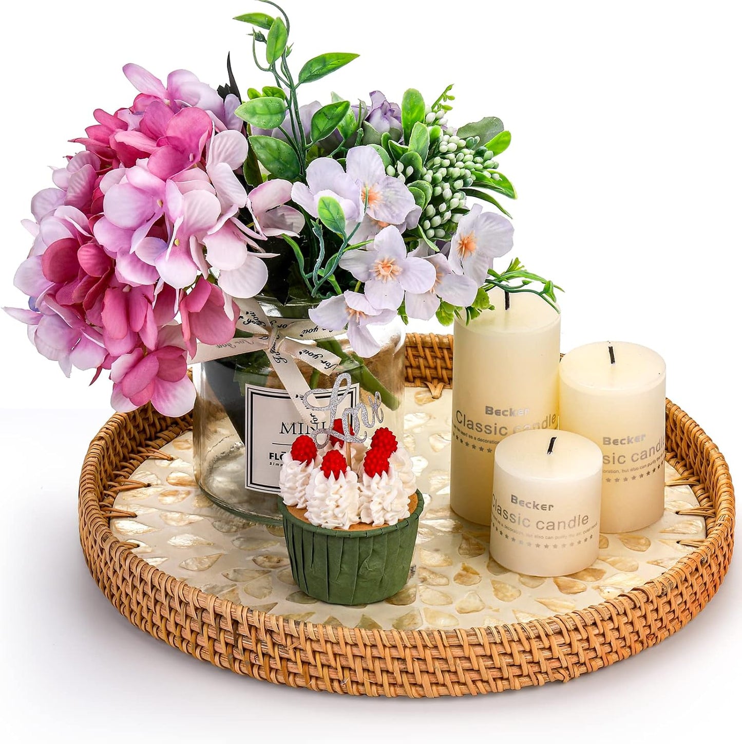 Round Rattan Tray / Set of 2