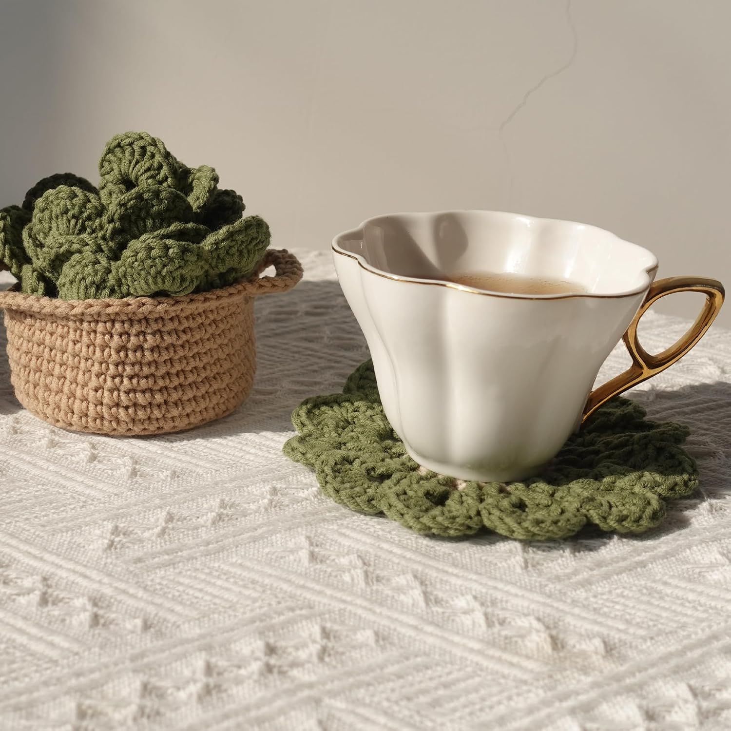 Holder Bar Coasters for Drinks Coffee Table / Leaf Pot