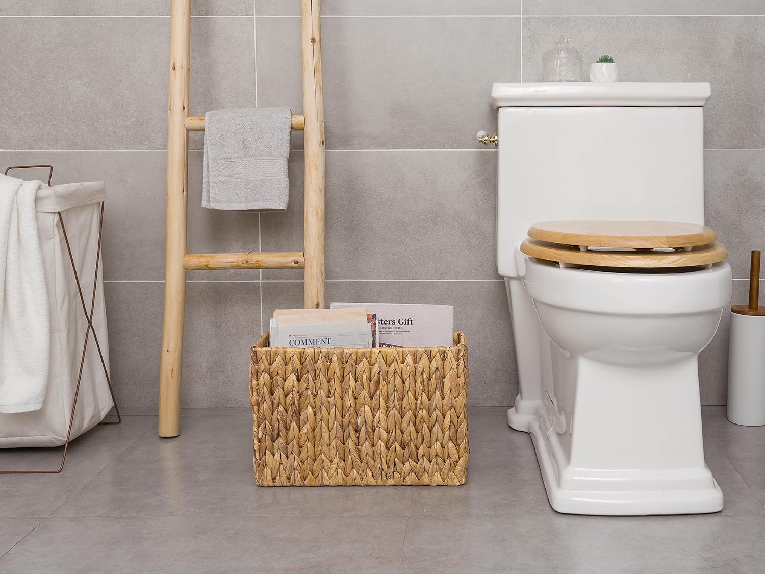 Storageworks Magazine Basket, Wicker Magazine Holder, Book Basket,Meidum | Magazine Holder Bathroom, Mail Baskets for