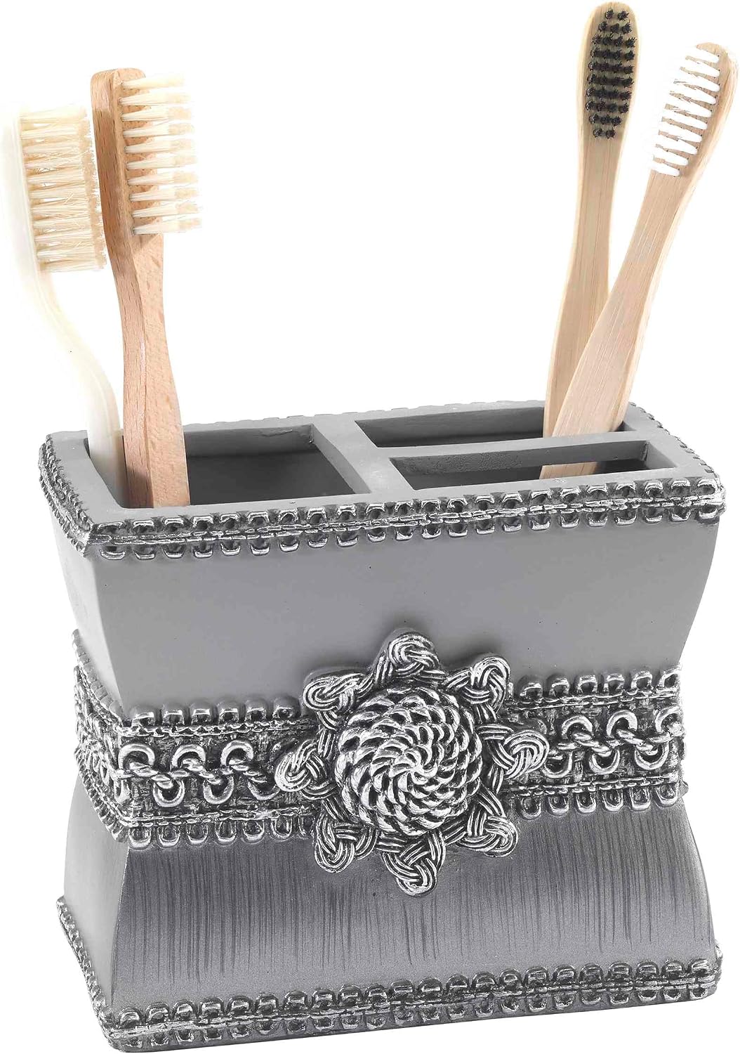 Toothbrush Holder / Soap Dish & Lotion Pump / Granite / 4pc Accessory Set