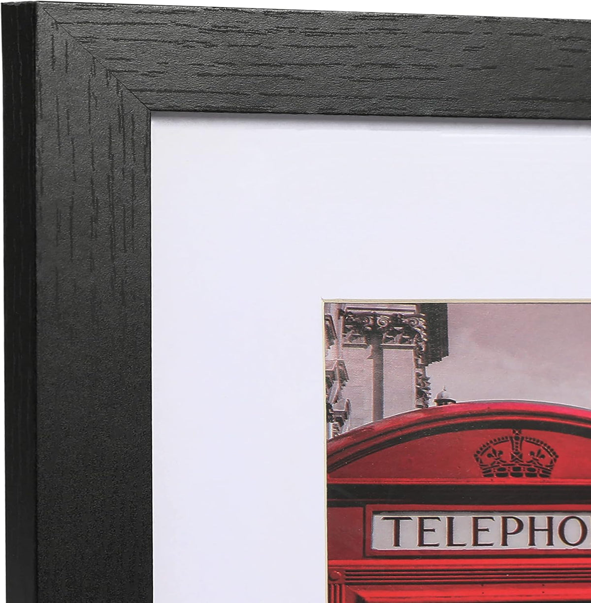 11x14 Picture Frame Set of 6, Display Pictures 8x10 with Mat or 11x14 without Mat for Wall Mounting or Table Top