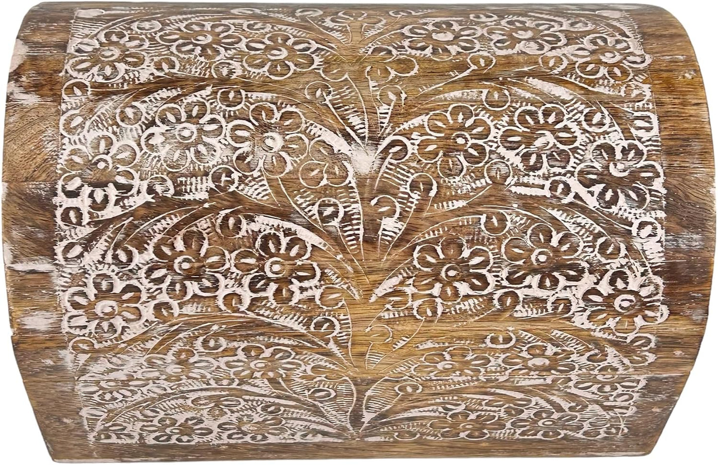 Wooden Semicircular Curved Jewellery Box Design-Trinket Box Ladies-Jewellery Storage / Floral