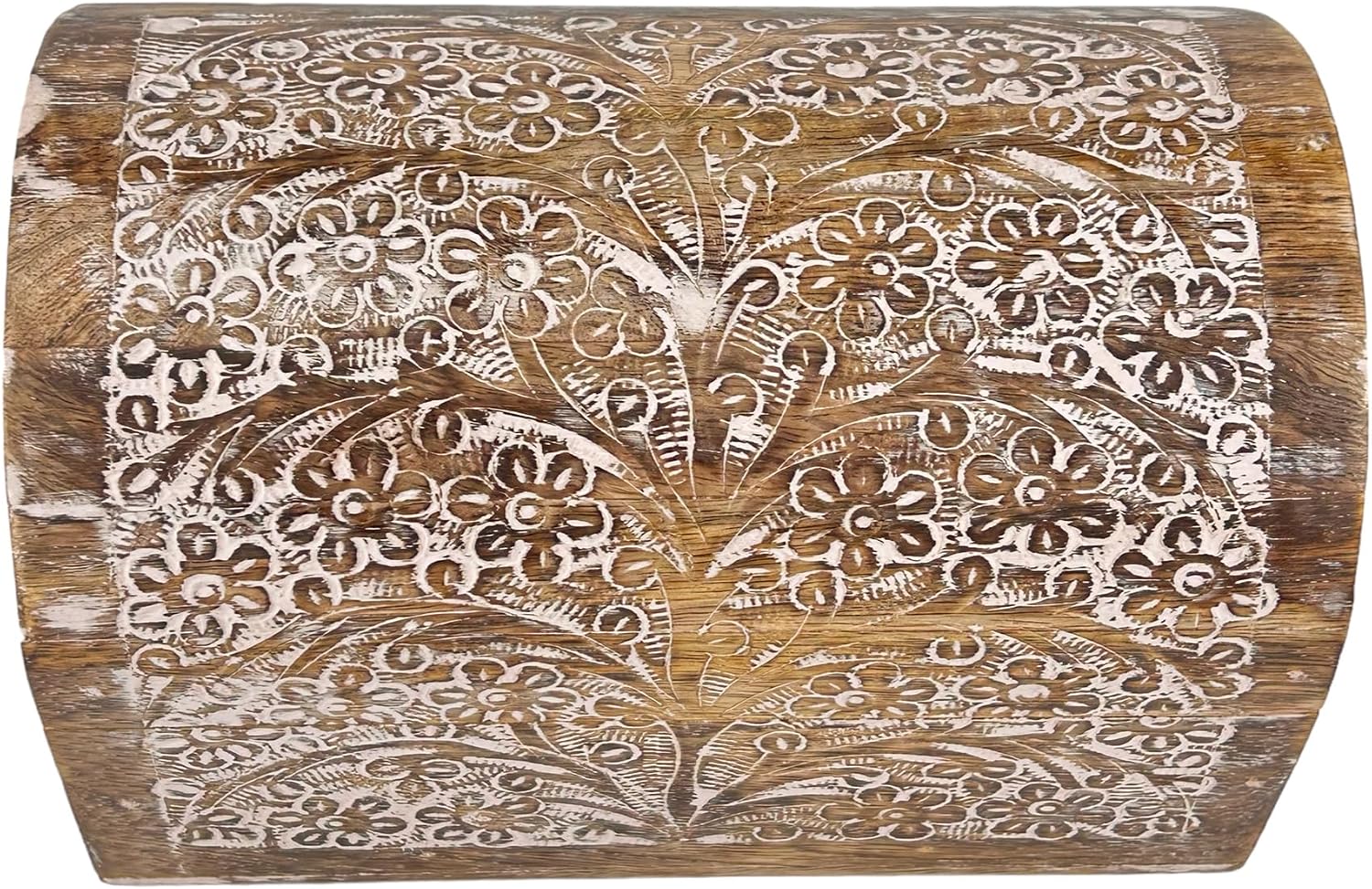 Wooden Semicircular Curved Jewellery Box Design-Trinket Box Ladies-Jewellery Storage / Floral