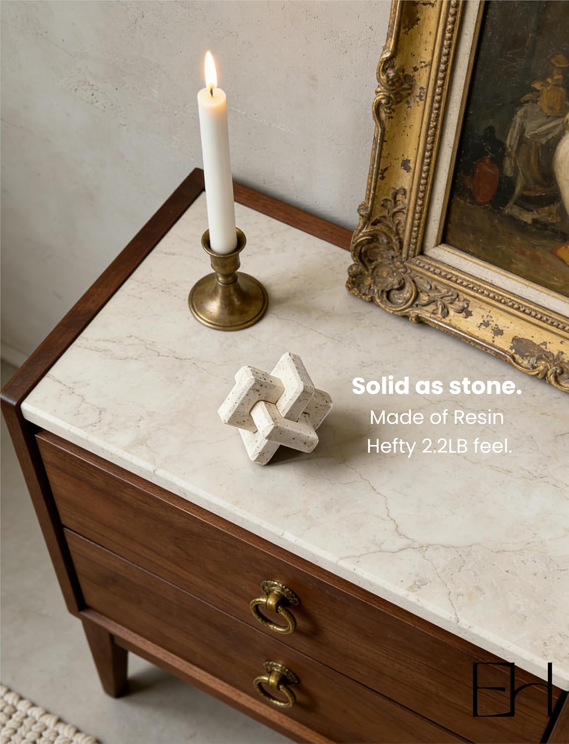 Knot Decor 3 Link / Beige 4.7 Inch