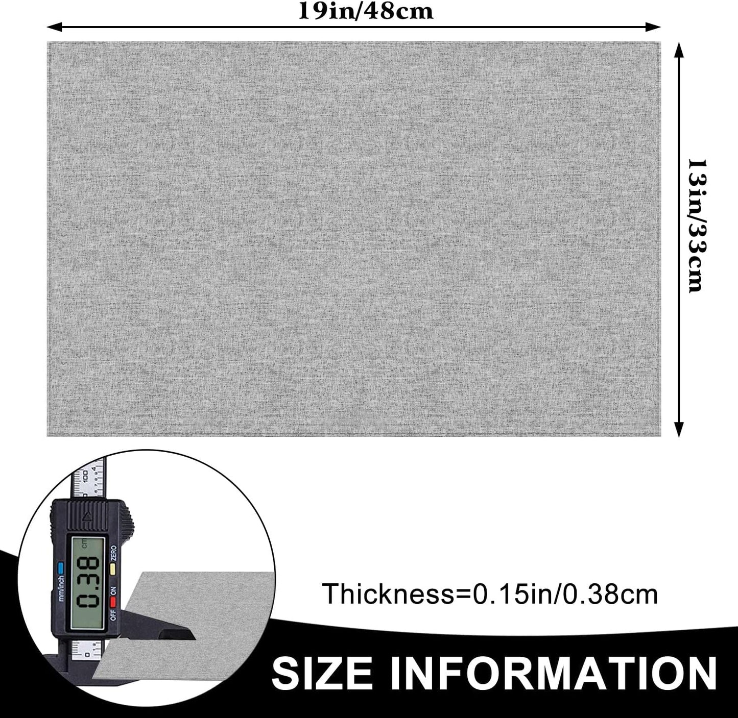 Cloth Placemats Set of 6, Cotton Linen Blend Machine Washable Durable Linen Table Mats, Heat Resistant Placemats