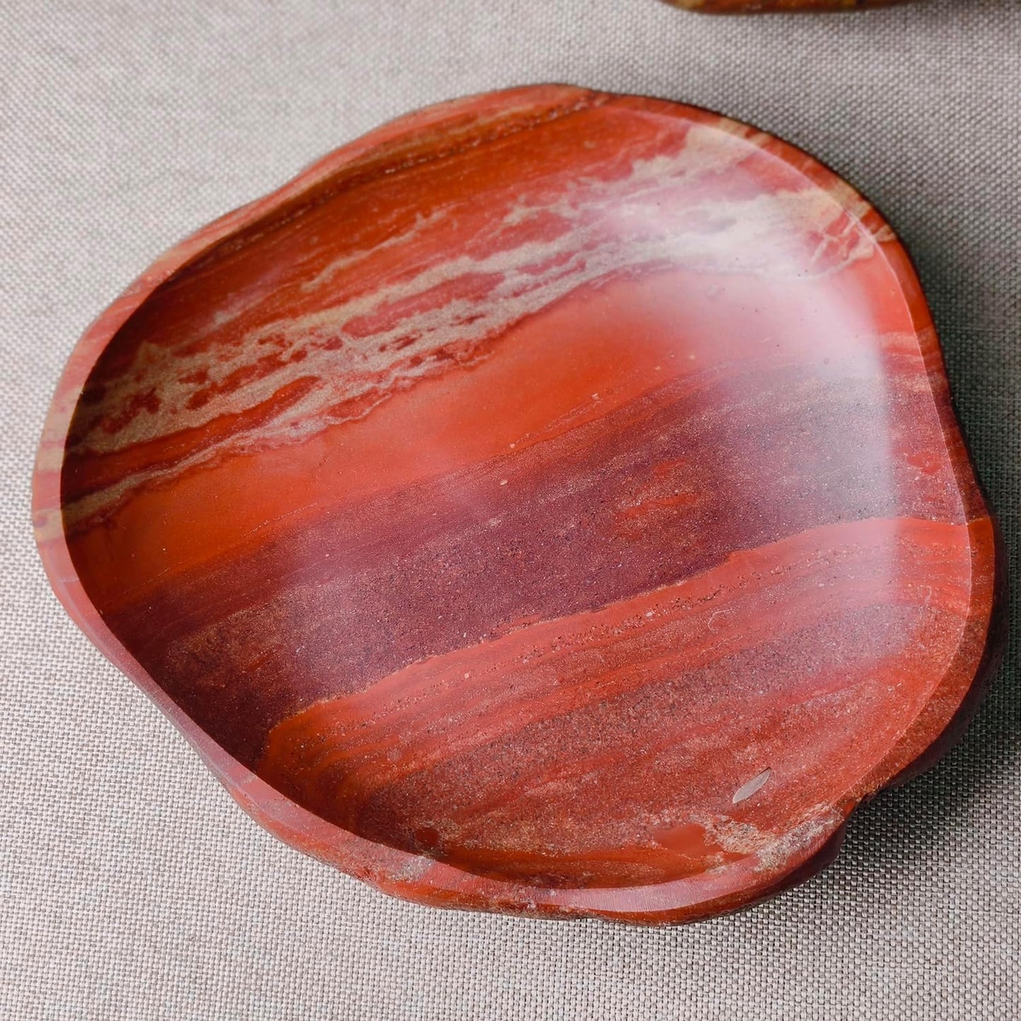 4- Unique Decorative Tray / Deep Red / 6 Inch