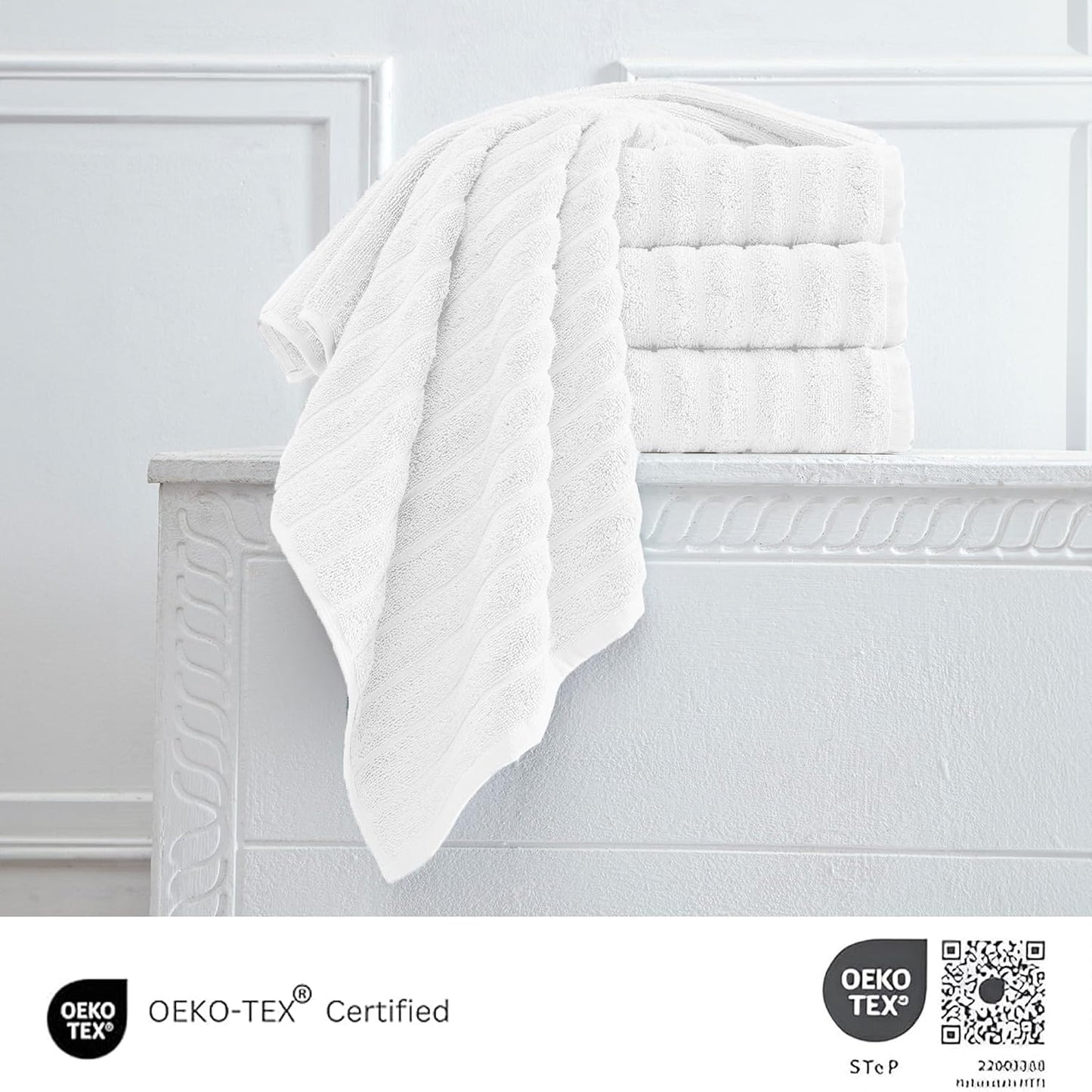 CTT Luxury Hand Towels for Bathroom Set of 4, 100% Turkish Cotton, Quick Dry & Comfy Towels for Hotel & Spa, Highly