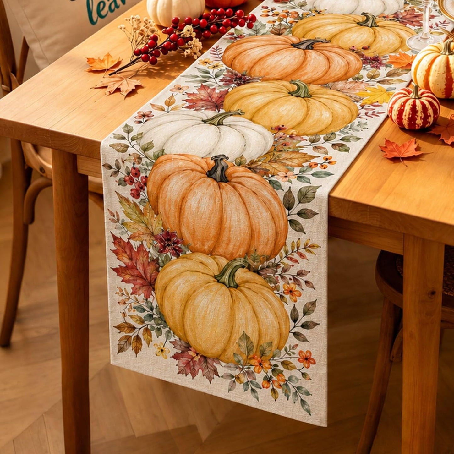 Lineshading 4 Pcs Fall Coffee Table Decor Fall Decor for Home Pumpkin Latte