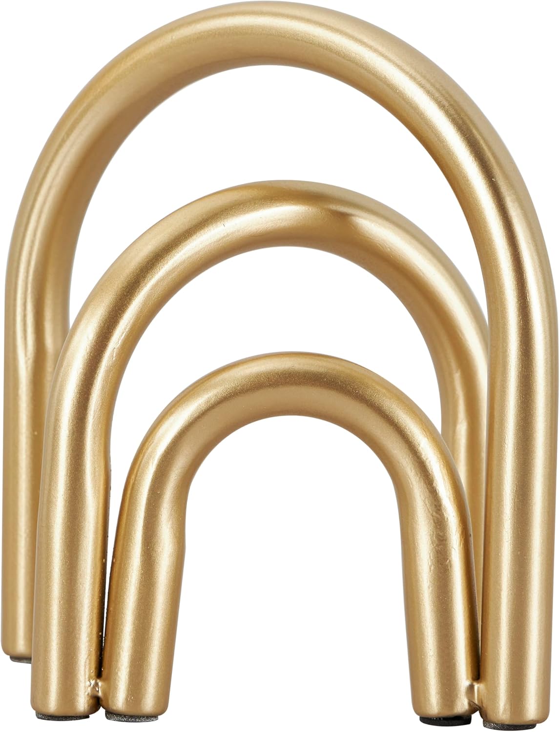 Metal Geometric Decorative Sculpture Overlapping Arch Home Decor Statue / Gold / 7 x 4 x 8