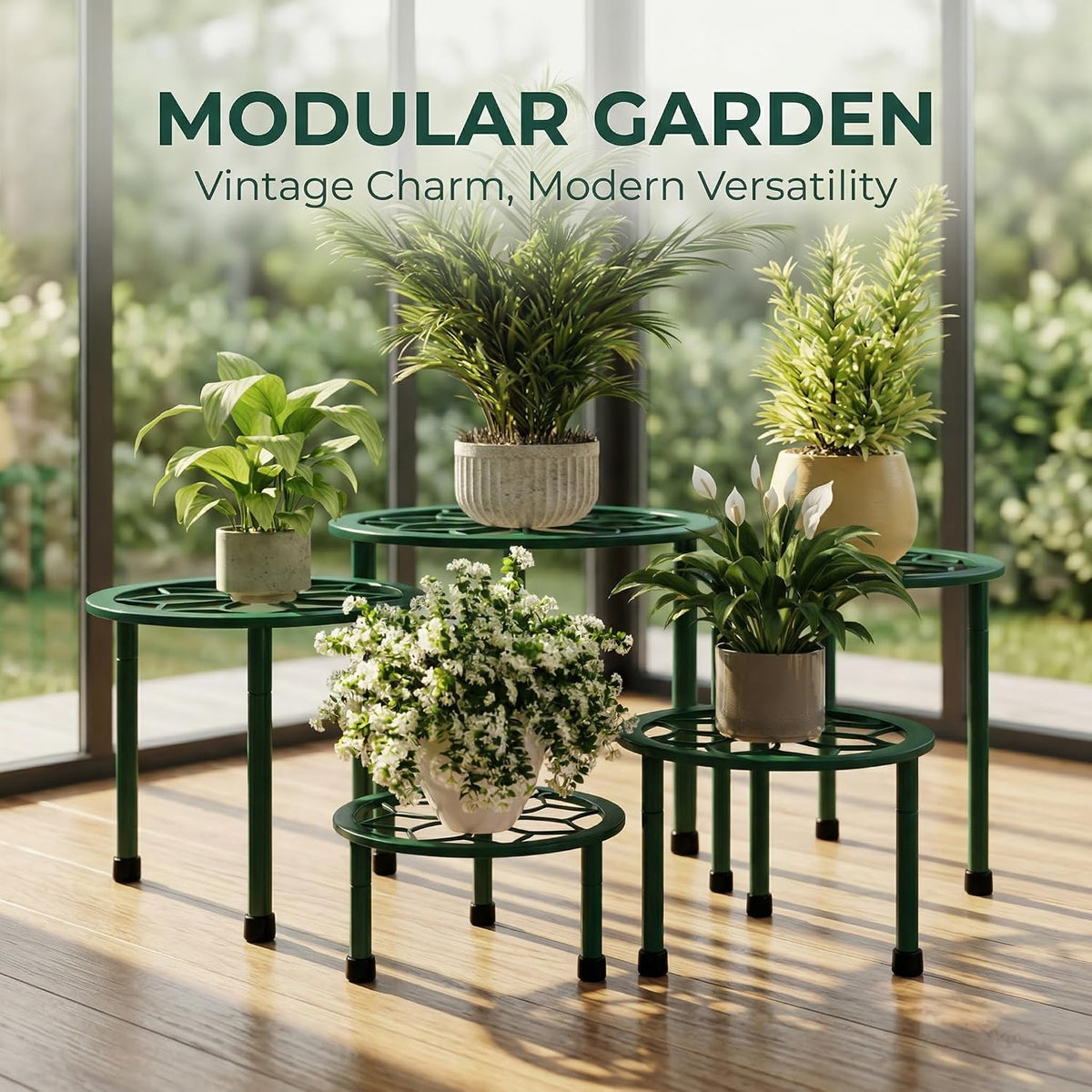Metal Plant Stand Indoor Outdoor,Indoor Plant Stands for Patio Rust Proof,Heavy Duty Flower Pot Stands for Multiple