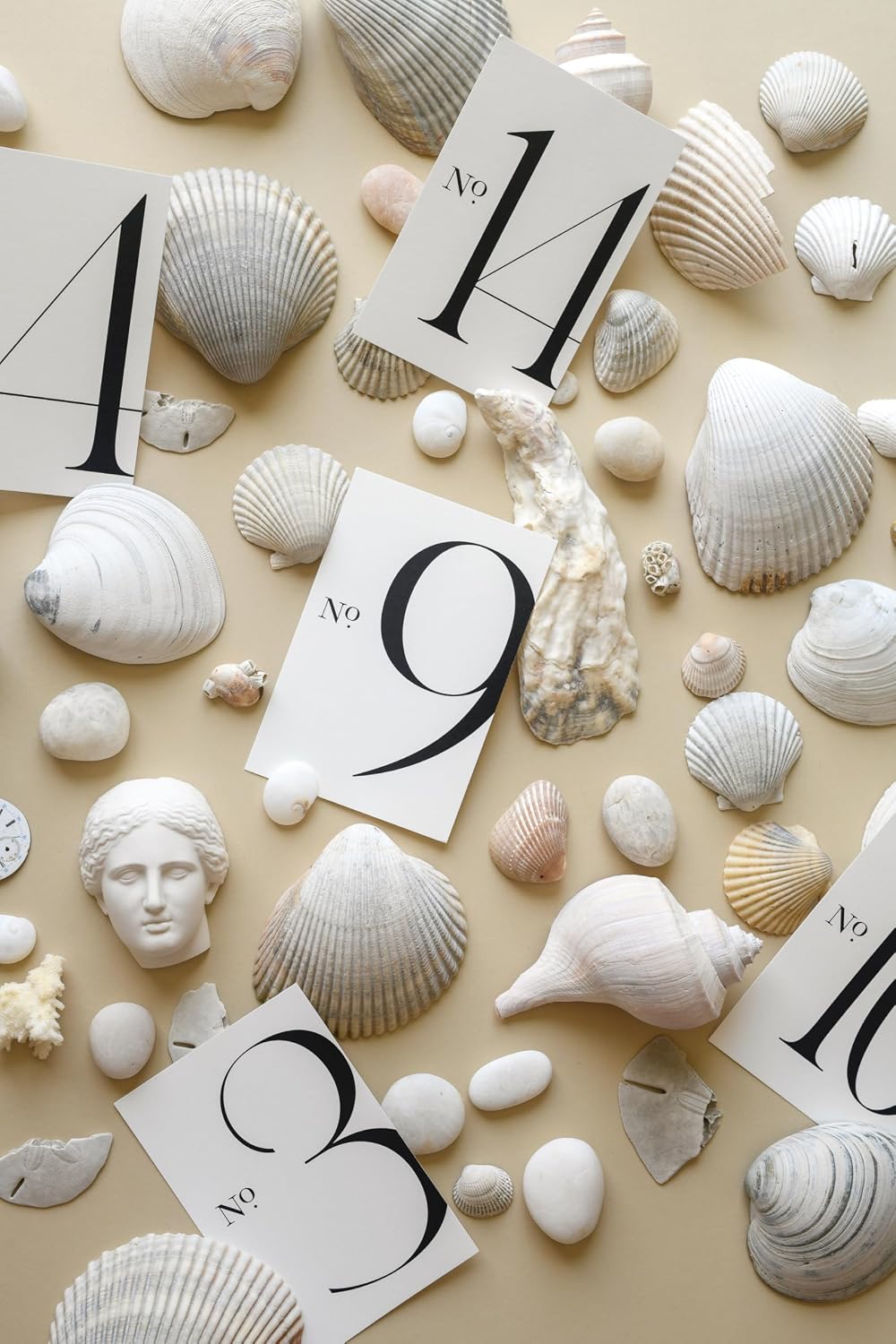 Weekend Paper Co.™ Modern Wedding Table Numbers, Single Sided 4x6 Modern Design, Black Matte Ink, Numbers 1-25 plus 4