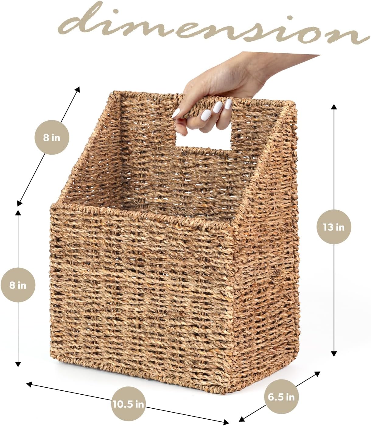 Wall Decor Wicker Basket / Seagrass / 5 Inch / Set of 2