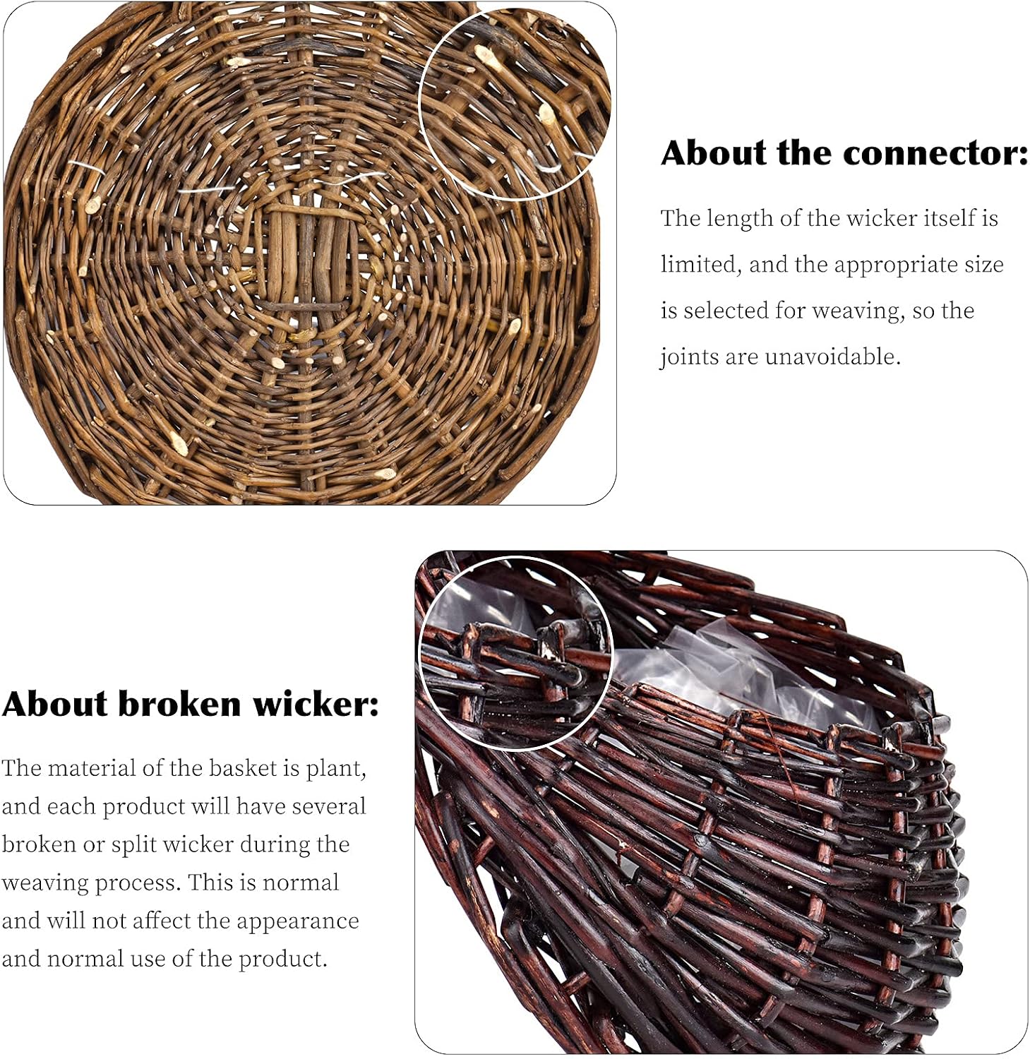 Wicker Handed Storage Basket / Medium / Natural