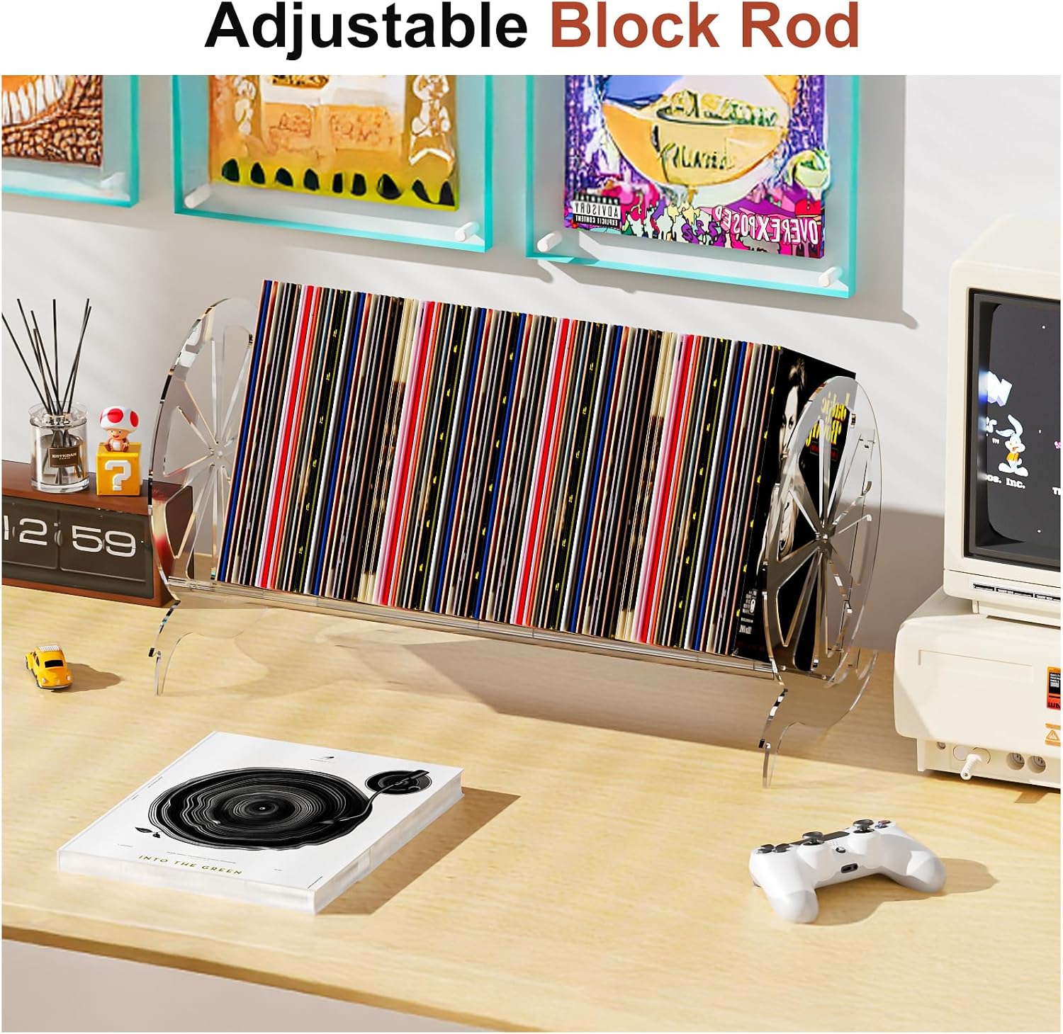 Desktop Bookshelf Rack Acrylic Storage Organizer