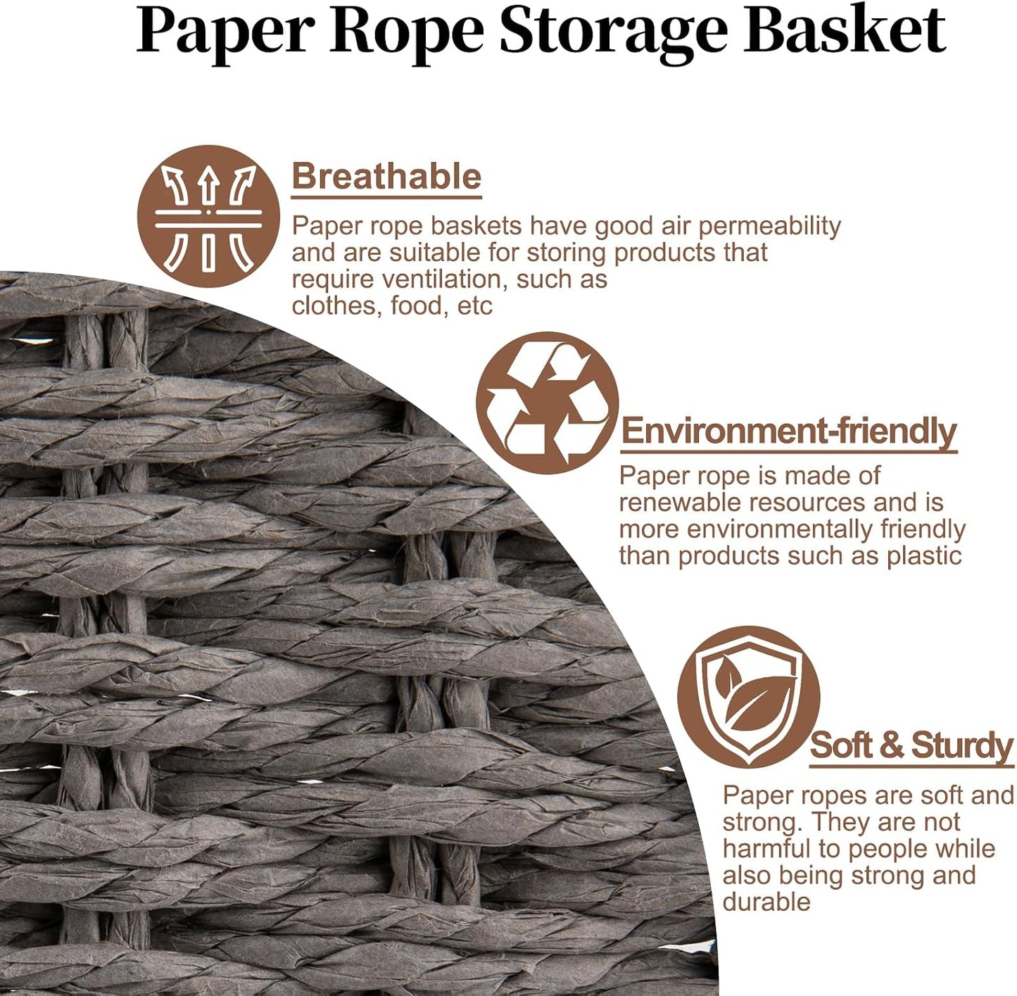 Scalloped Wicker Baskets / Grey
