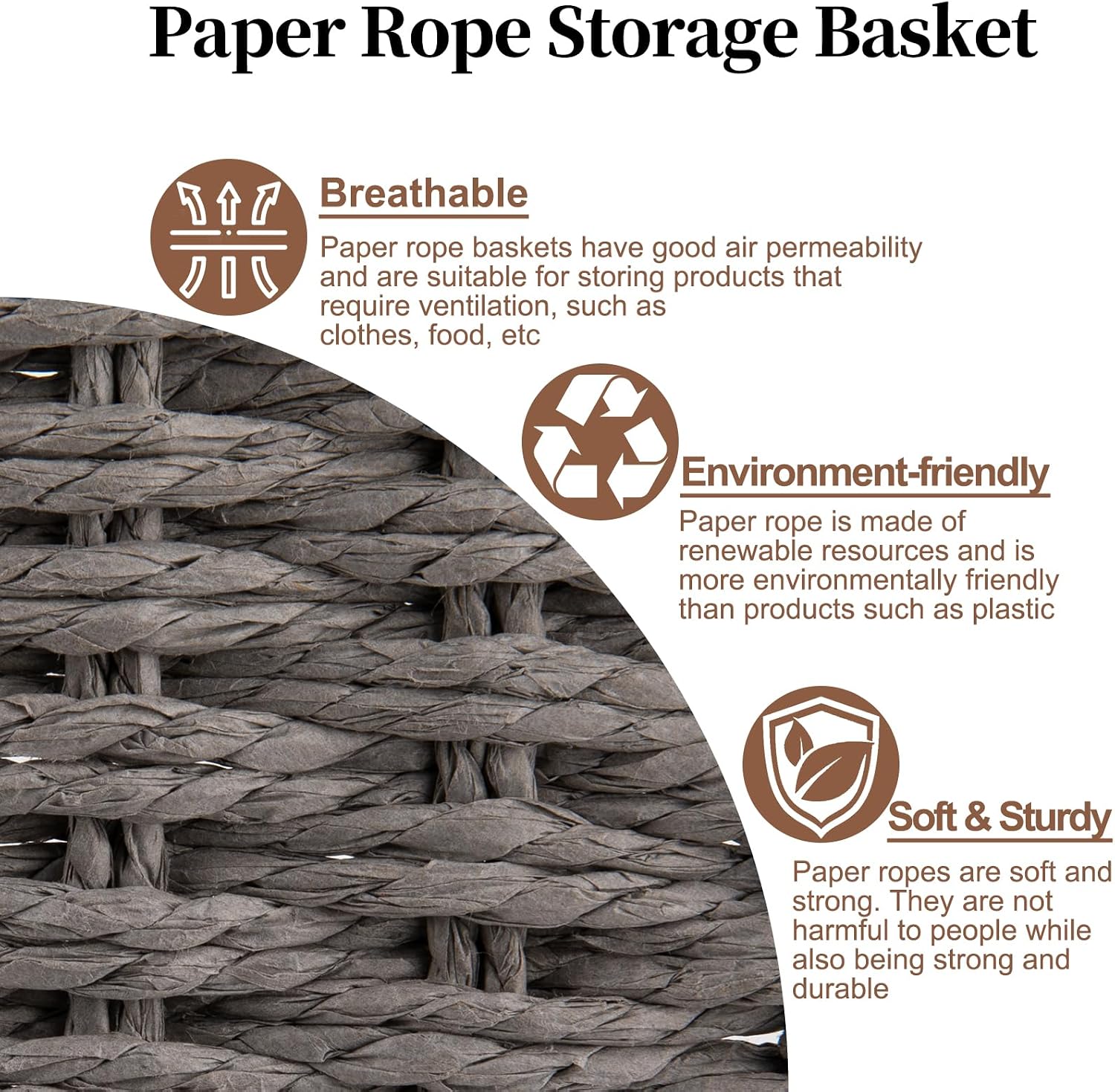 Scalloped Wicker Baskets / Grey