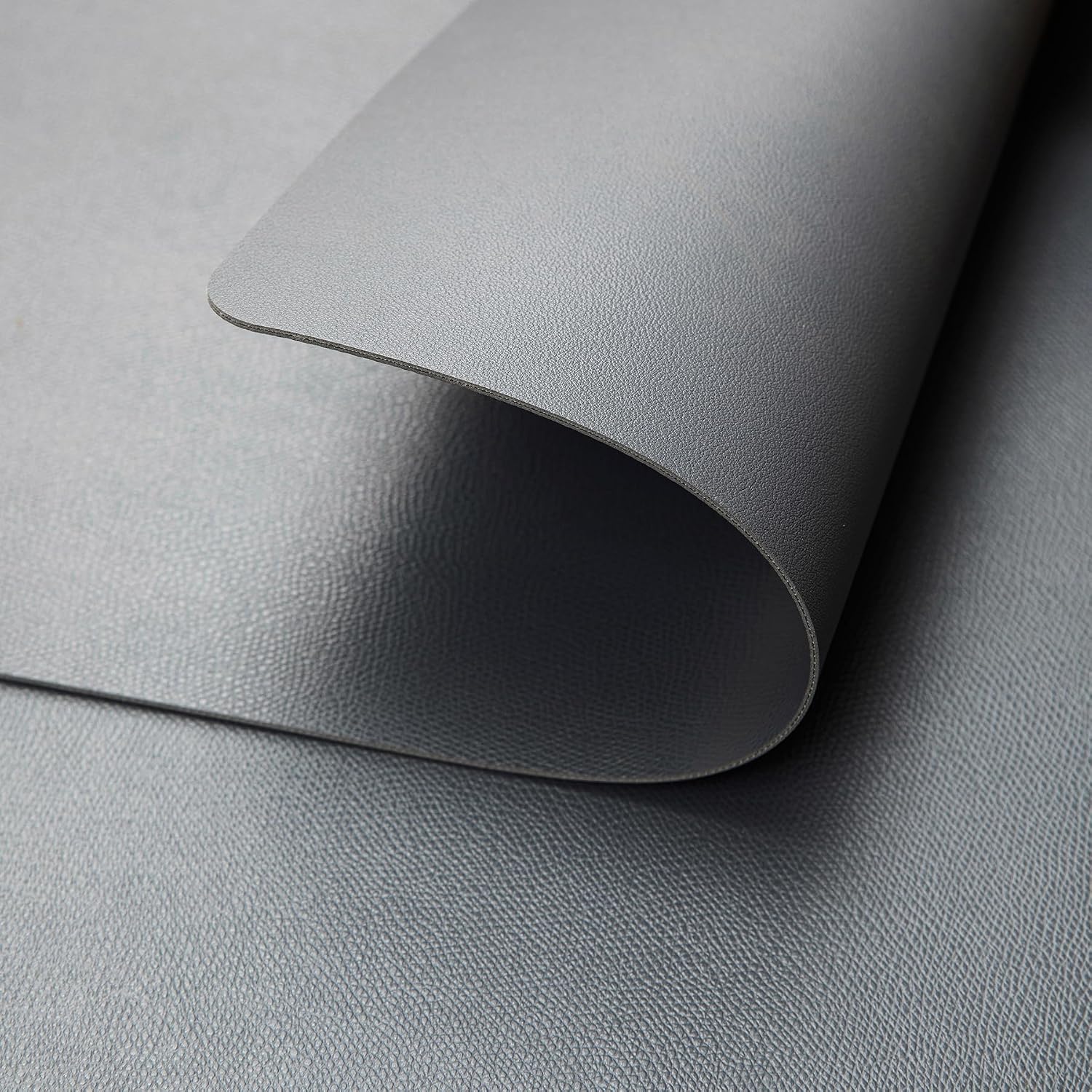 DOLOPL Grey Placemats Set of 6, Wipeable Faux Leather Place Mats | Leather-look, Easy Clean,Washable, Heat Resistant
