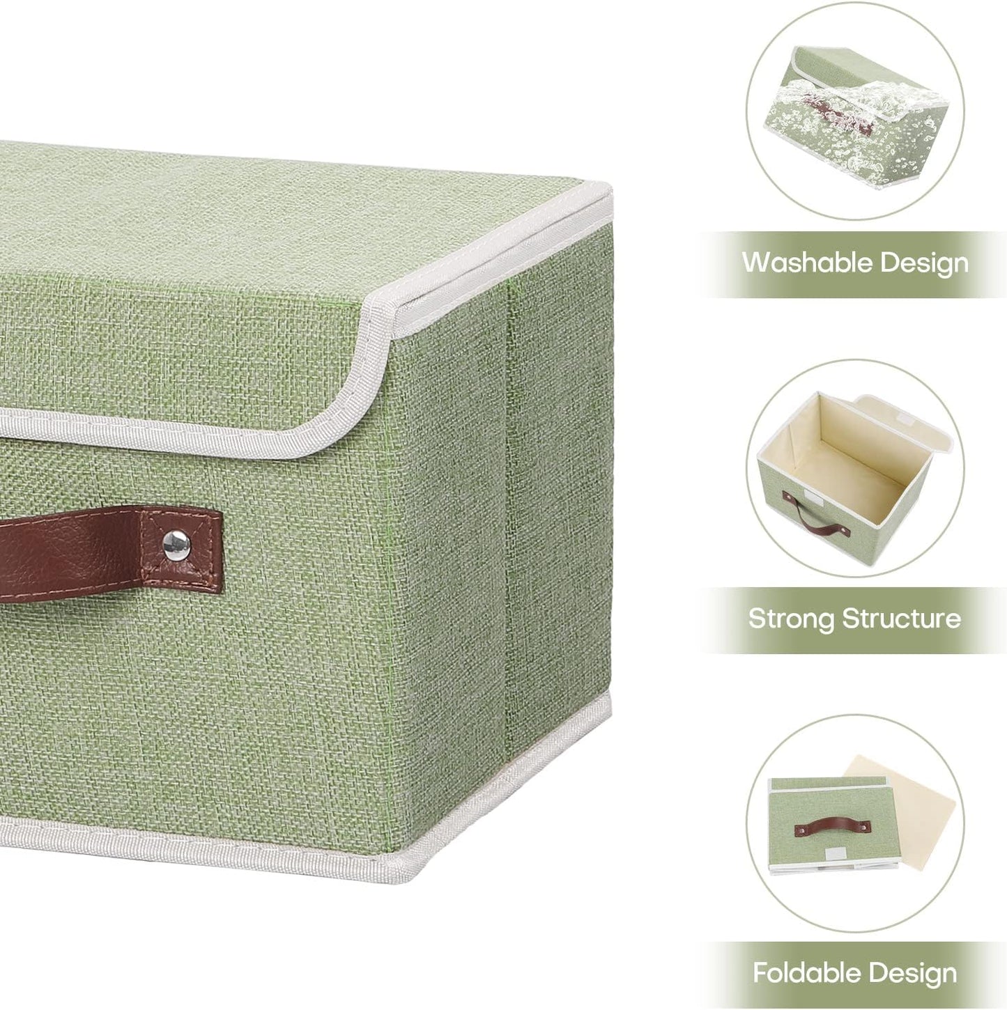 Storage Bin / Lid Storage Boxes / Small / Mint Green