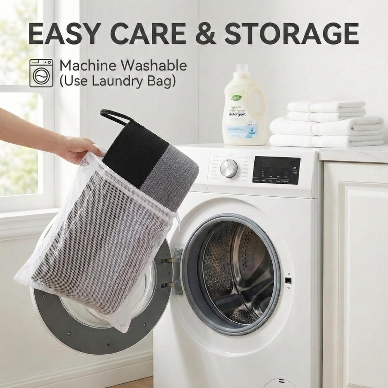 Extra Large Blanket Basket / Black&grey / 65L