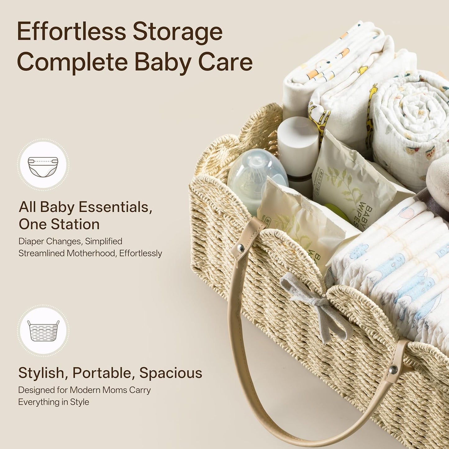 Portable Car Organizer / Beige / Large