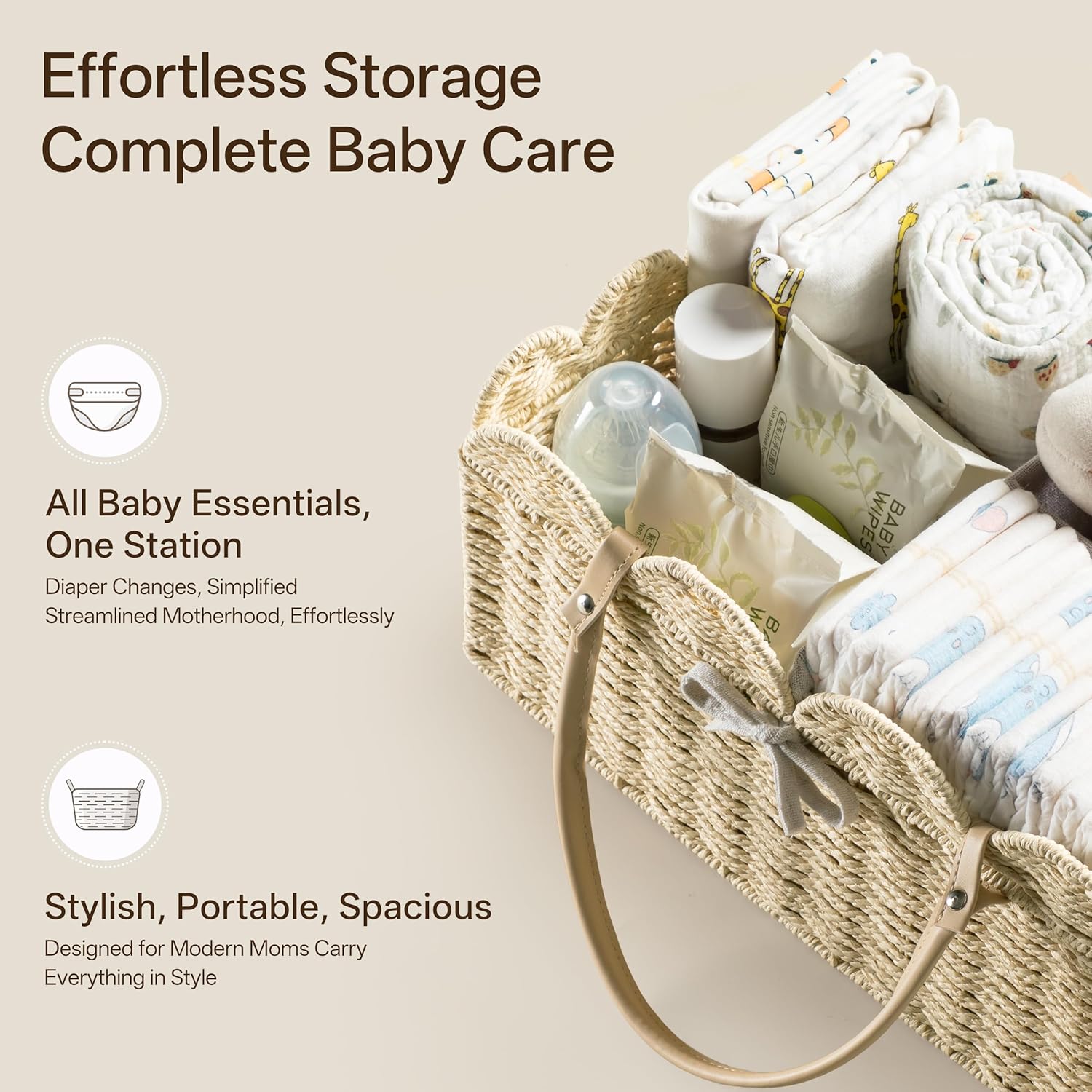 Portable Car Organizer / Beige / Large