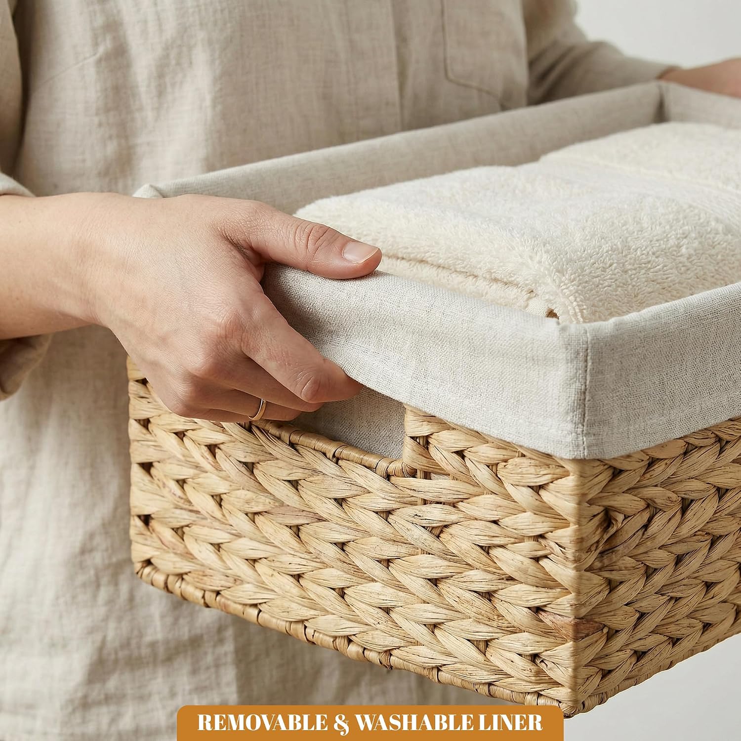 Hyacinth Woven Baskets / Set of 2