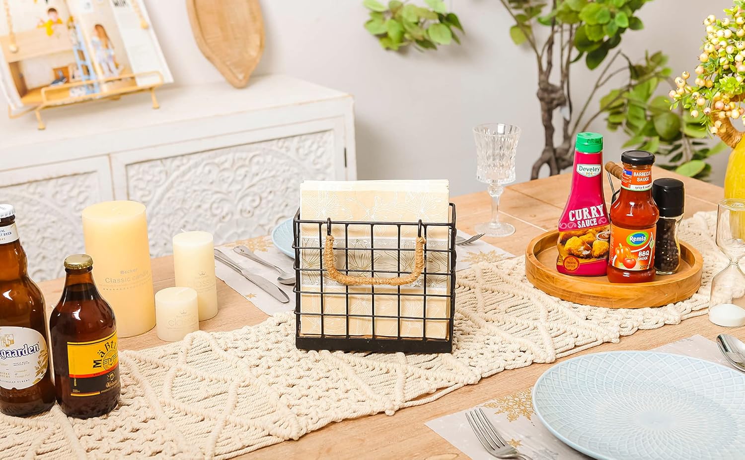 Farmhouse Napkin Holder / Black