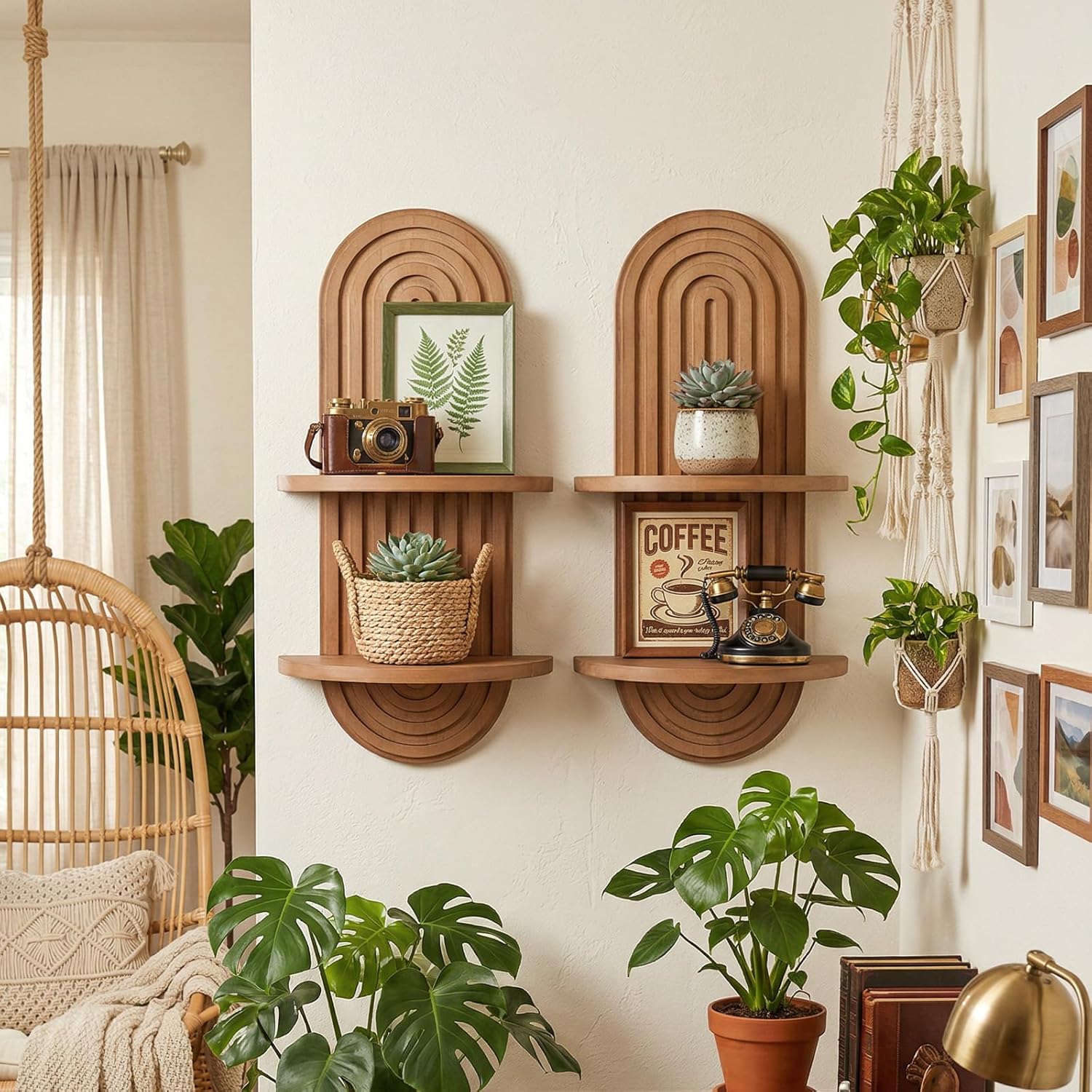 Boho Floating Shelves / Set of 2