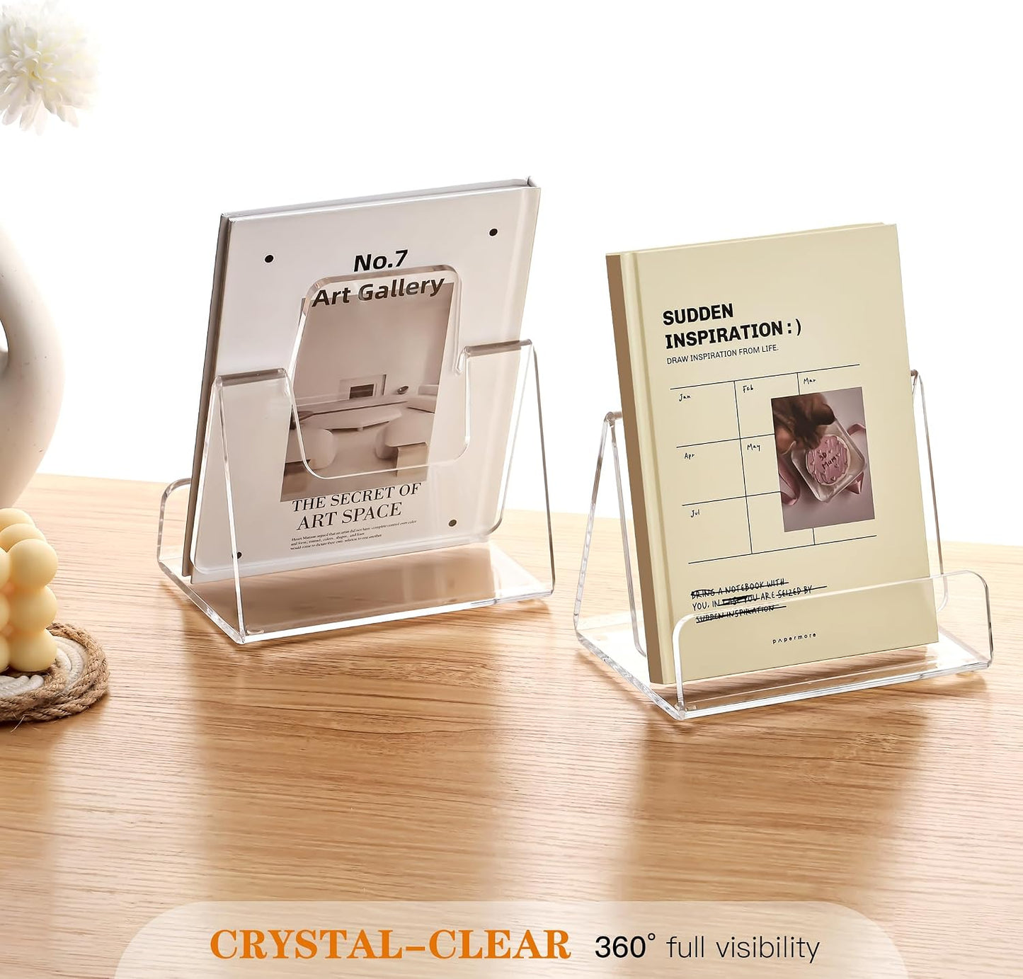 Acrylic Book Stand / 5 x 6 / Shape / Clear / Set of 2