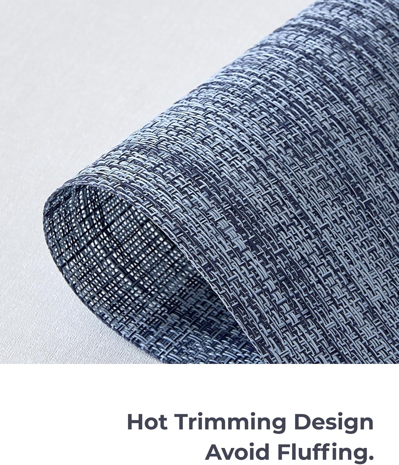 Deep Navy Woven Placemats / C1- Deep Navy / Set of 8