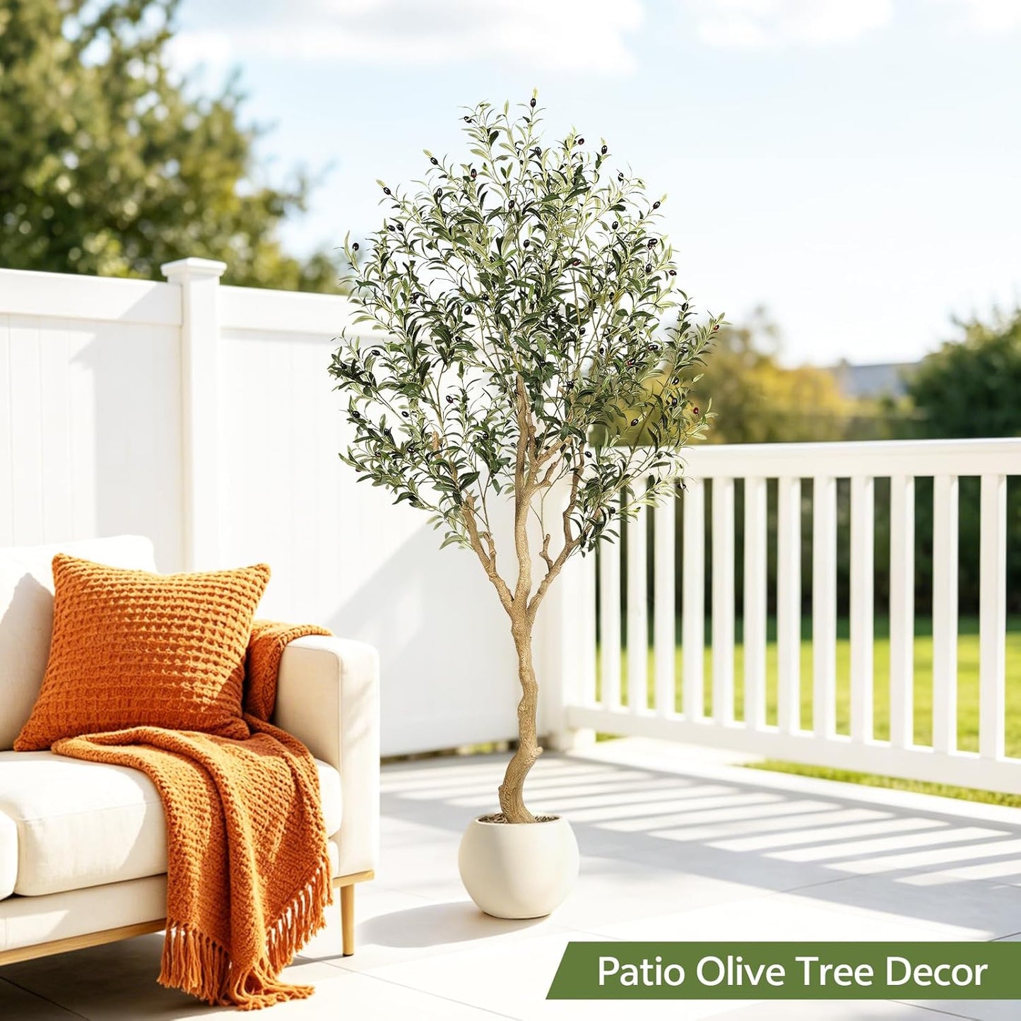 Faux Olive Tree / 7ft / Natural / 7 Inch
