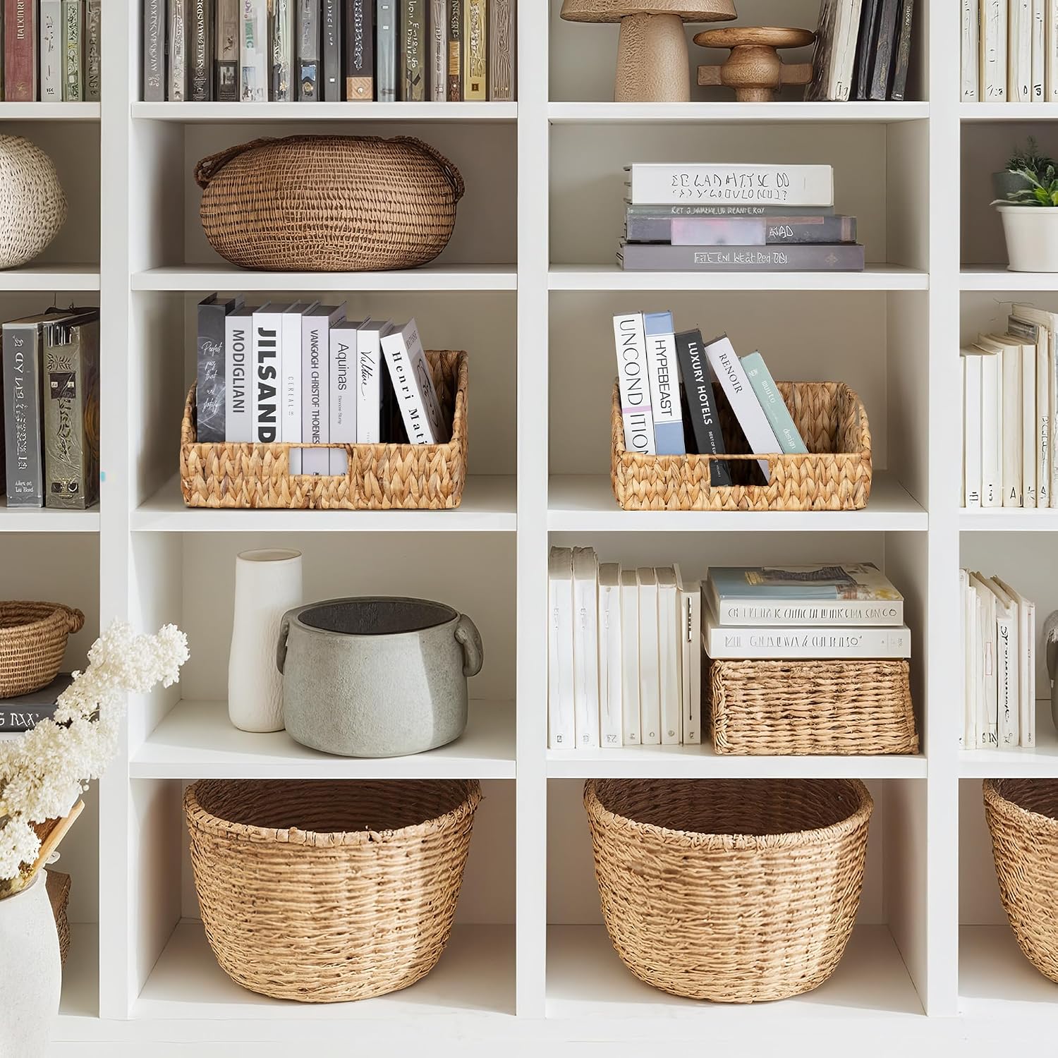Pantry Organizers / Water Hyacinth Baskets / Natural